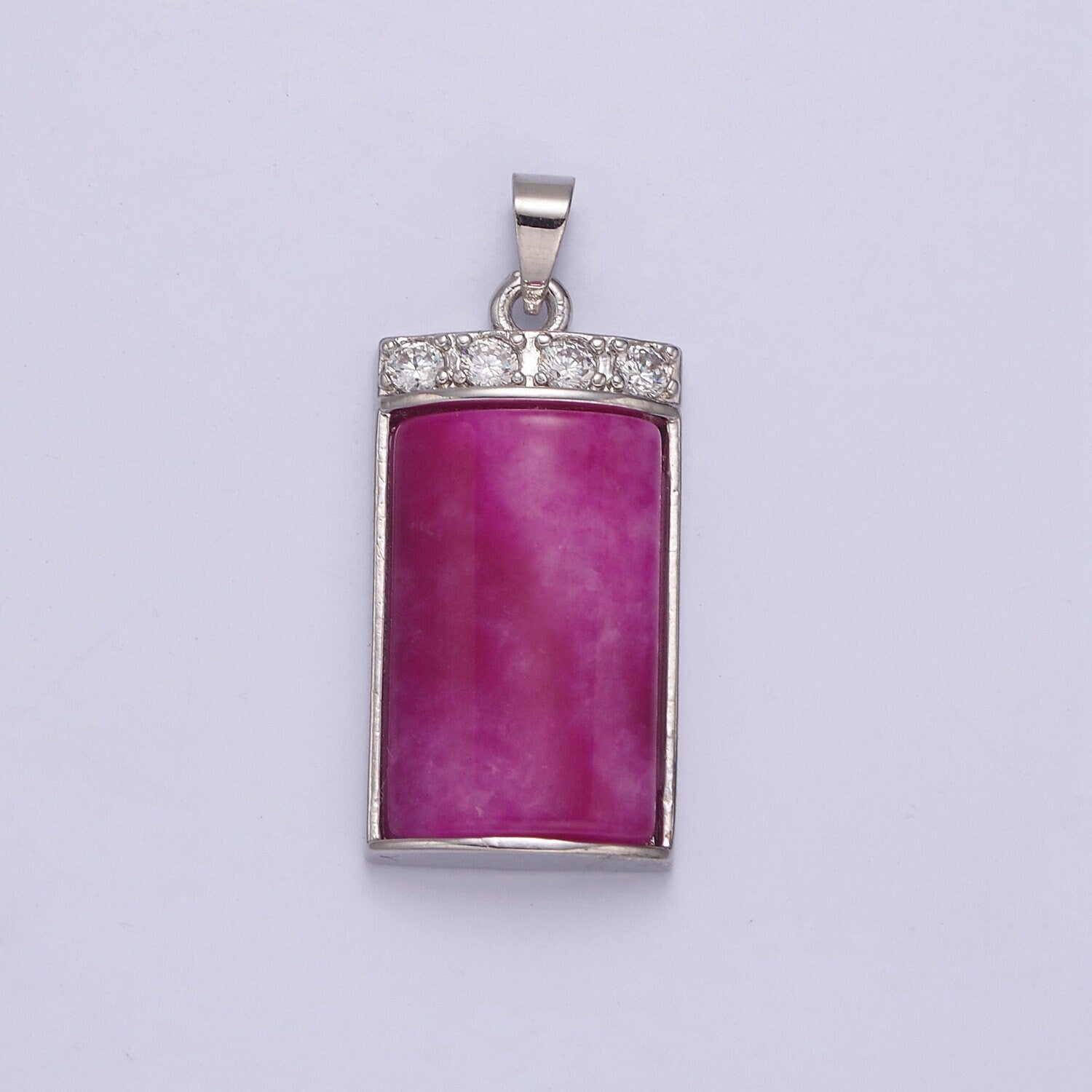 Purple Jade Pendant Vintage Design Drop Charm for Necklace W-632