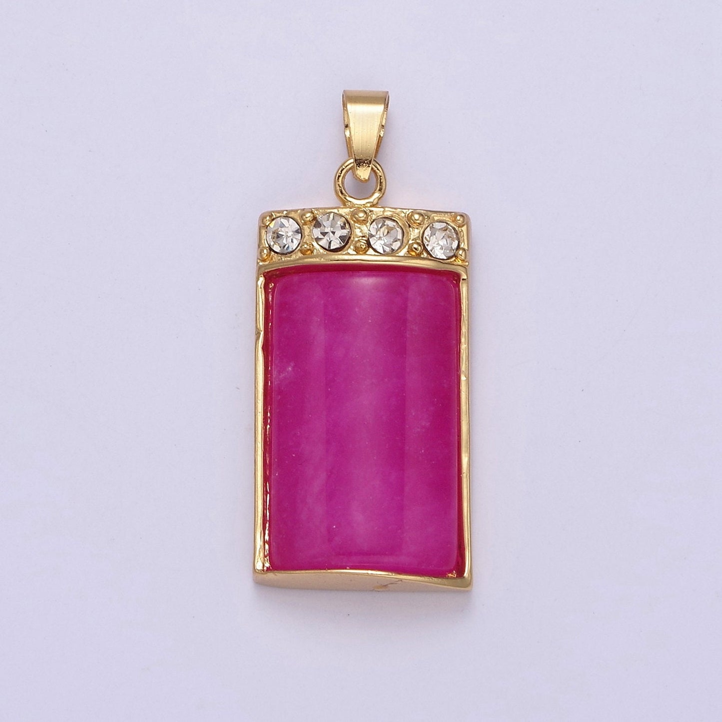Purple Jade Pendant Vintage Design Drop Charm for Necklace W-632