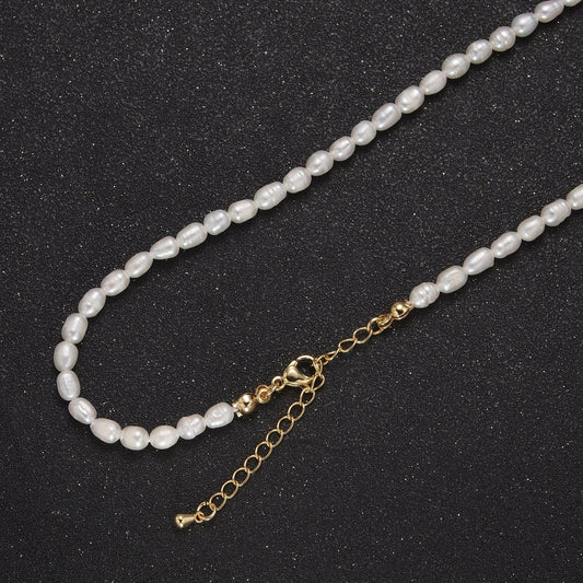 Handmade 4.2mm Natural Freshwater Pearl 15" Necklace WA-867