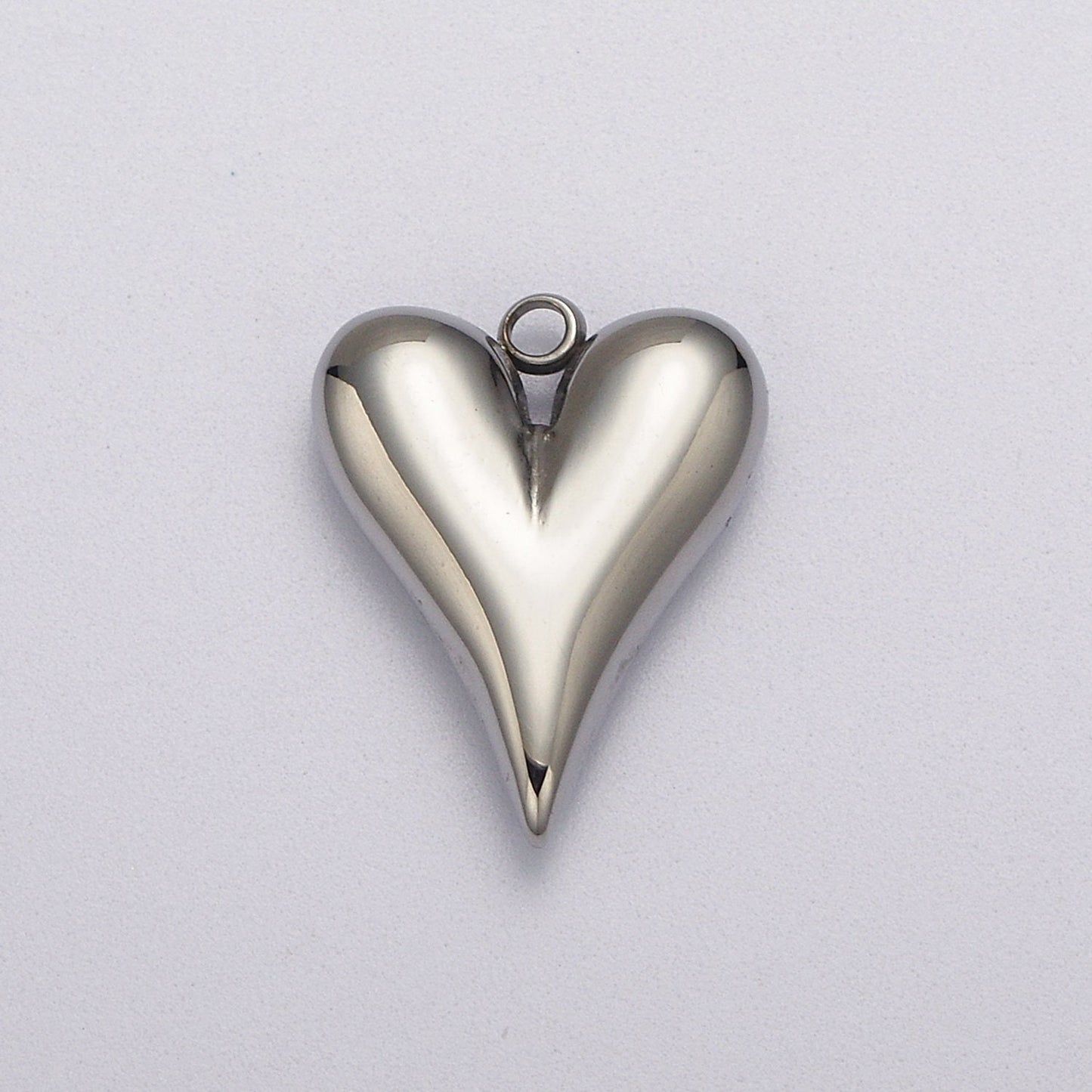 Dainty Gold Heart Charm, Earring Charm, Heart Necklace Pendant, Bracelet Charm Stainless Steel Finding W-749 E-748