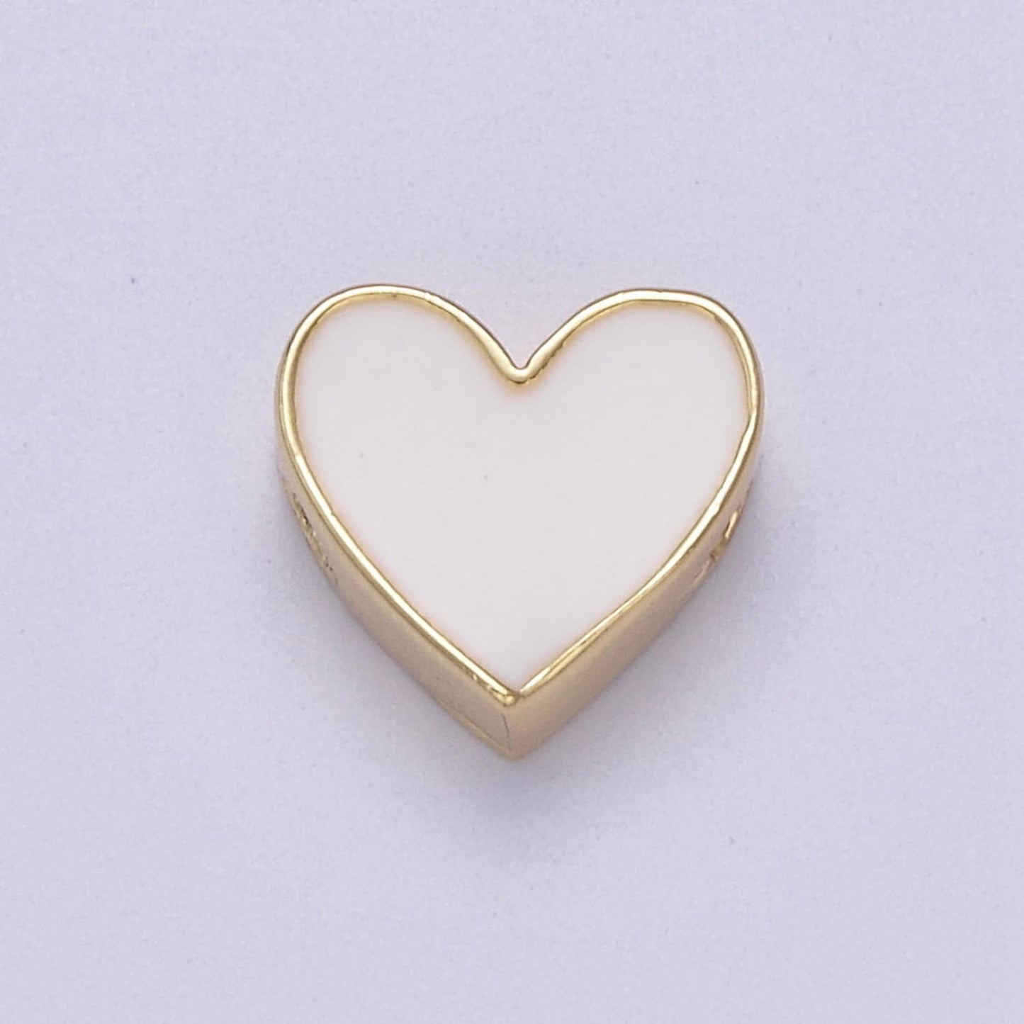 Pastel Pink Heart Bead Gold Filled Beads Spacer for Bracelet Charm Jewelry Supplies, Hypoallergenic, High Quality Bead b-064