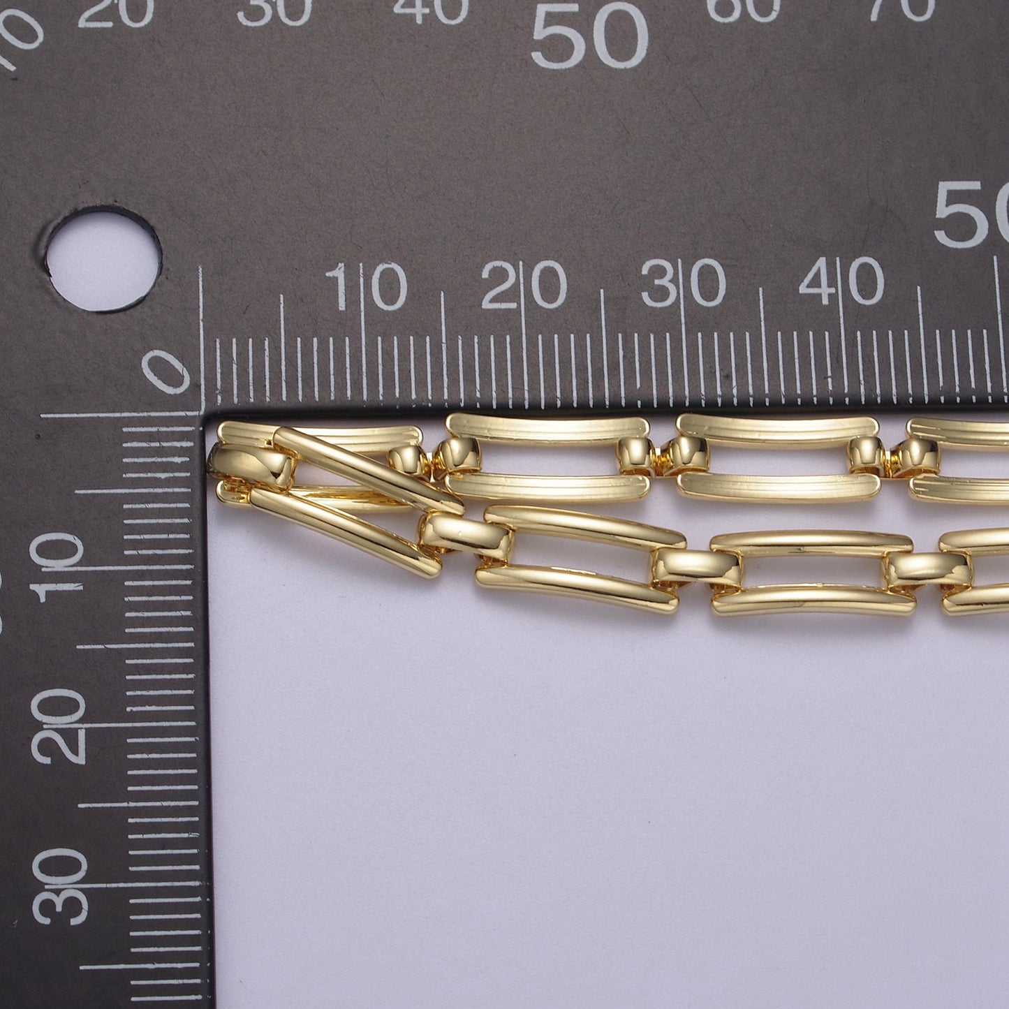 24K Gold Filled Designed Chain, Curved 12.6X5.4mm Chain For Statement Jewelry Bracelet Making | ROLL-701