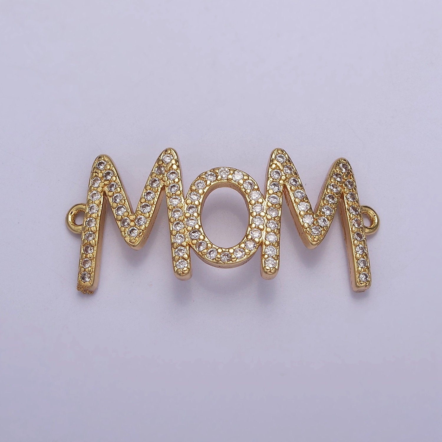 Cubic Mom Charm Connector Necklace Pendant 14k gold Filled Mother Mom Mama Link Connector for Bracelet Necklace Motherhood F164