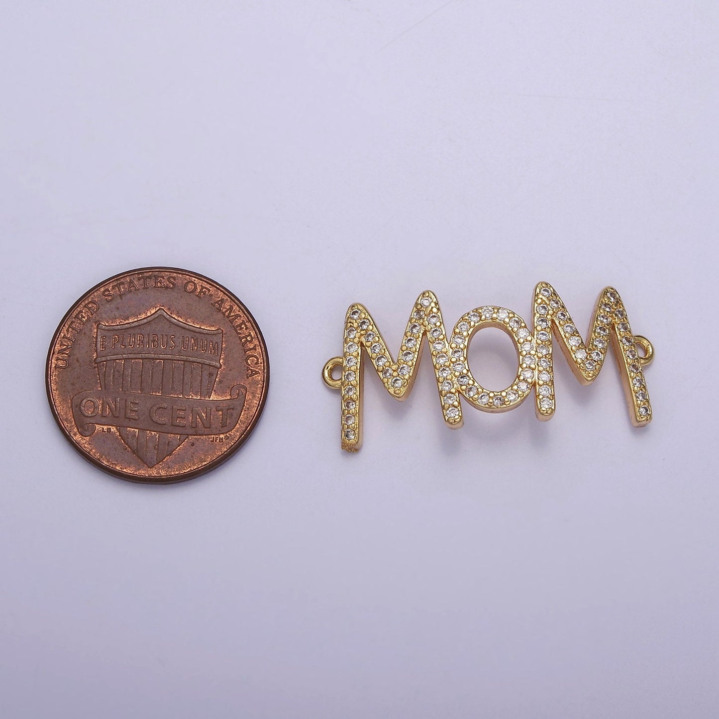 Cubic Mom Charm Connector Necklace Pendant 14k gold Filled Mother Mom Mama Link Connector for Bracelet Necklace Motherhood F164