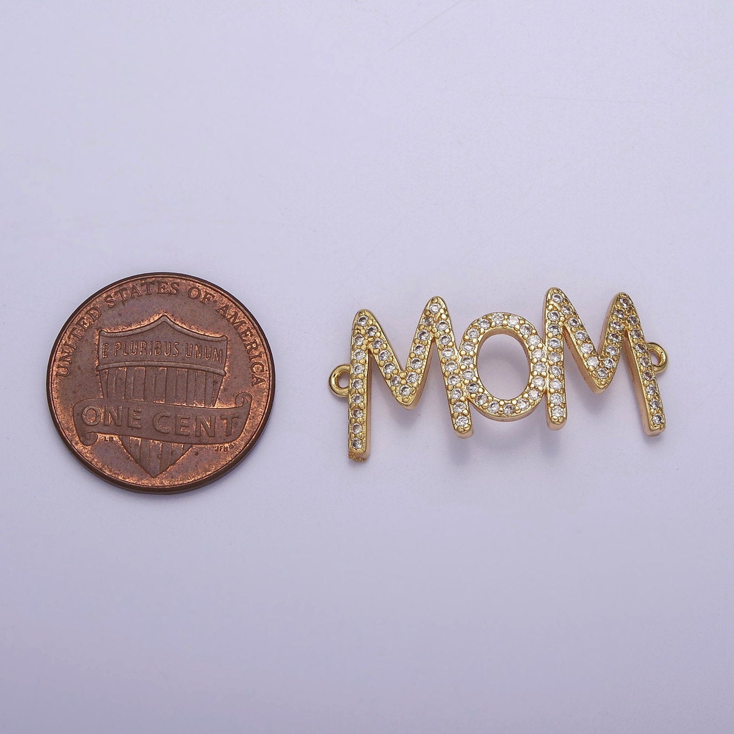 Cubic Mom Charm Connector Necklace Pendant 14k gold Filled Mother Mom Mama Link Connector for Bracelet Necklace Motherhood F164