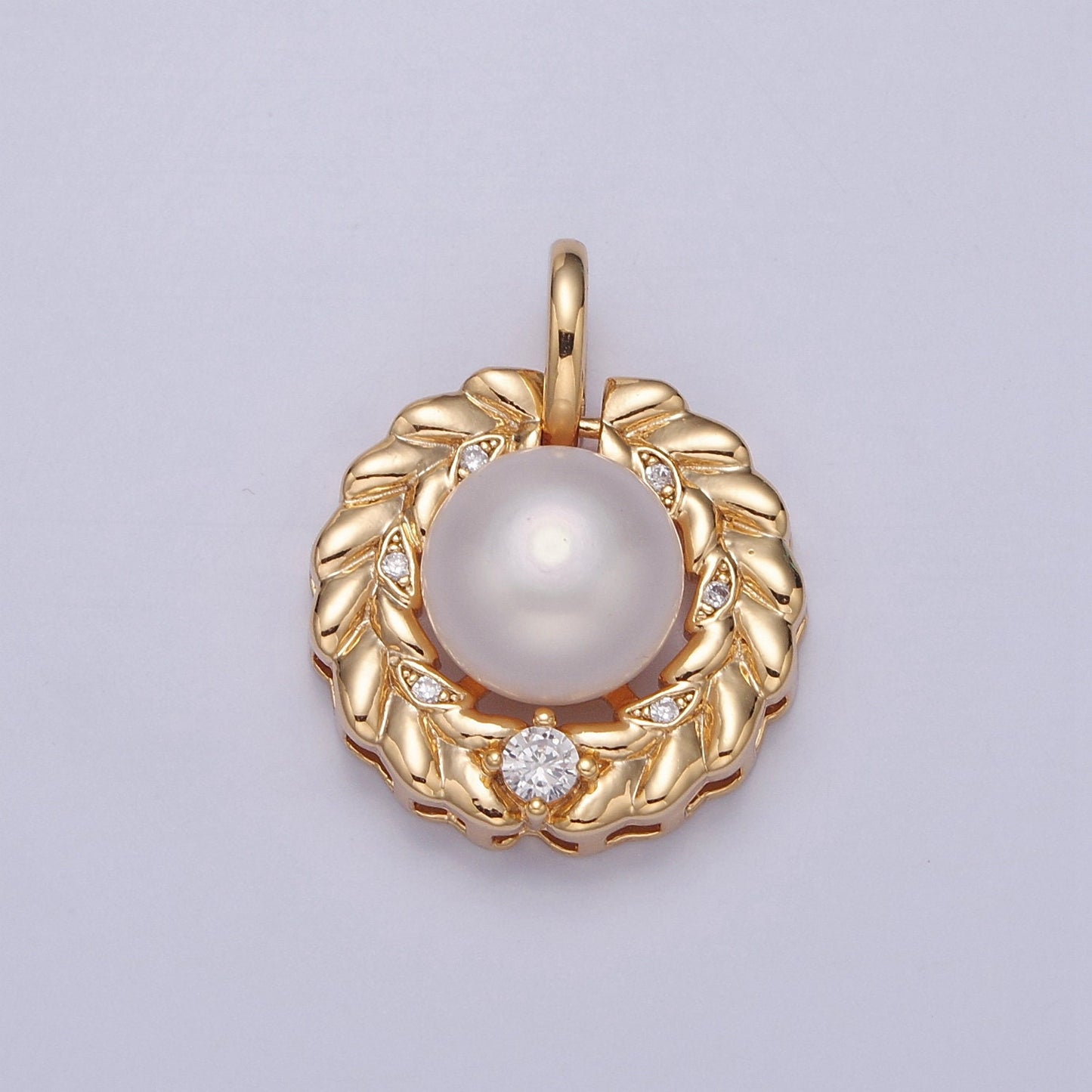 Dainty Pearl Charm Genuine Shell Pearl Pendant Vintage Bridal Wedding Jewelry, Pearl Component For DIY Jewelry Making I-045