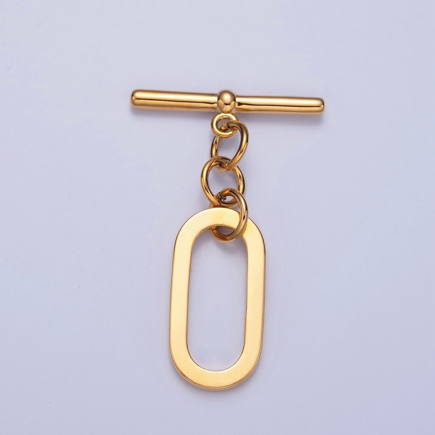 Gold Filled Long Oval Toggle Clasps, Minimalist Gold & Silver Toggle Clasps For DIY Jewelry Making, L-747