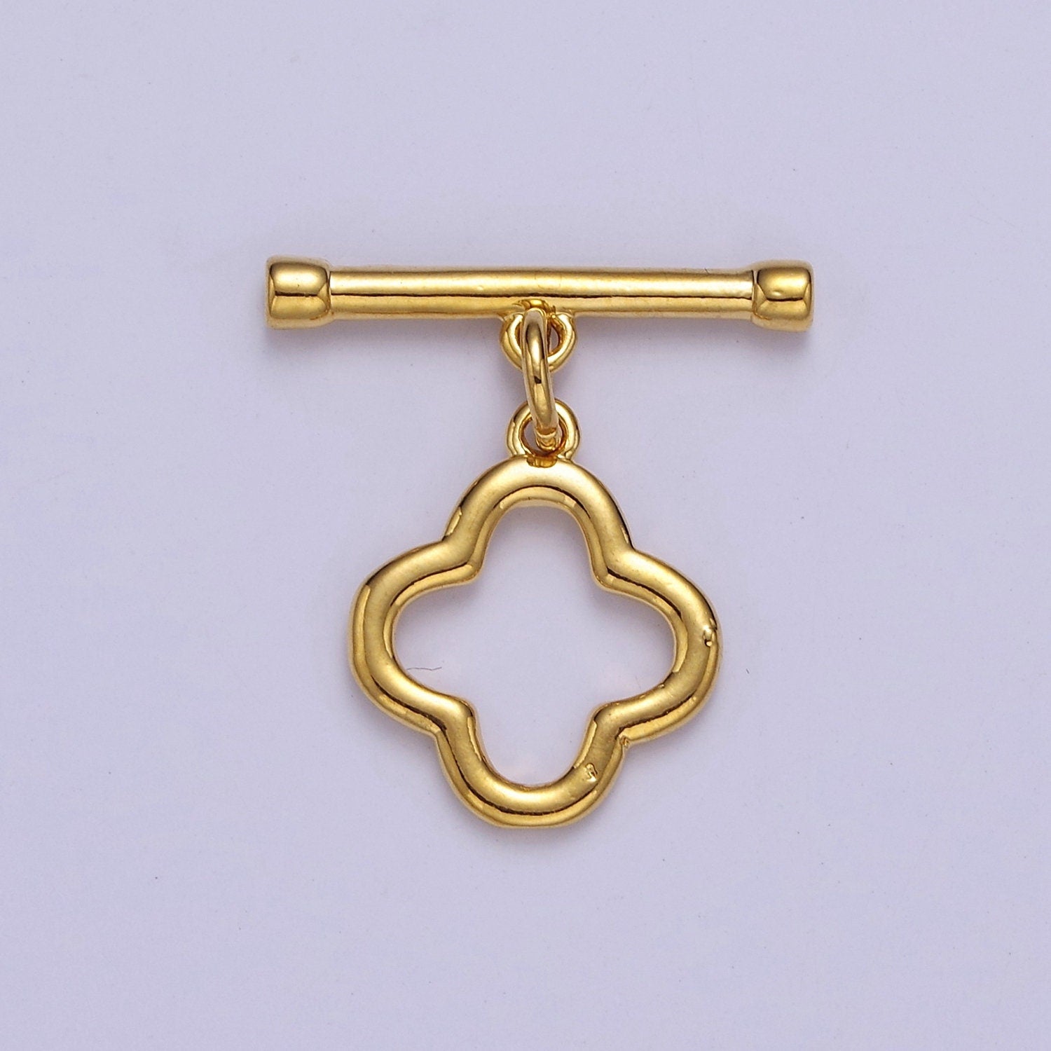 24k Gold Filled Clover OT Clasp Gold Toggle Clasp for Lucky Jewelry Making L-702