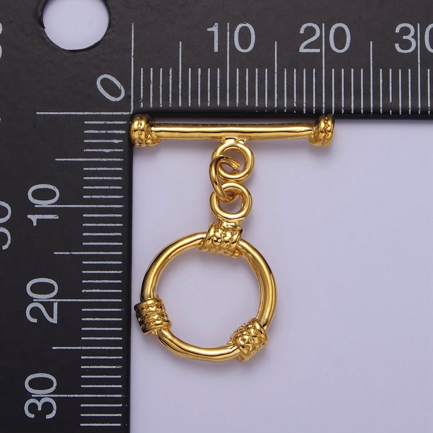24k Gold Filled Round Toggle Clasp, Jewelry Clasp OT Clasp Findings L-693