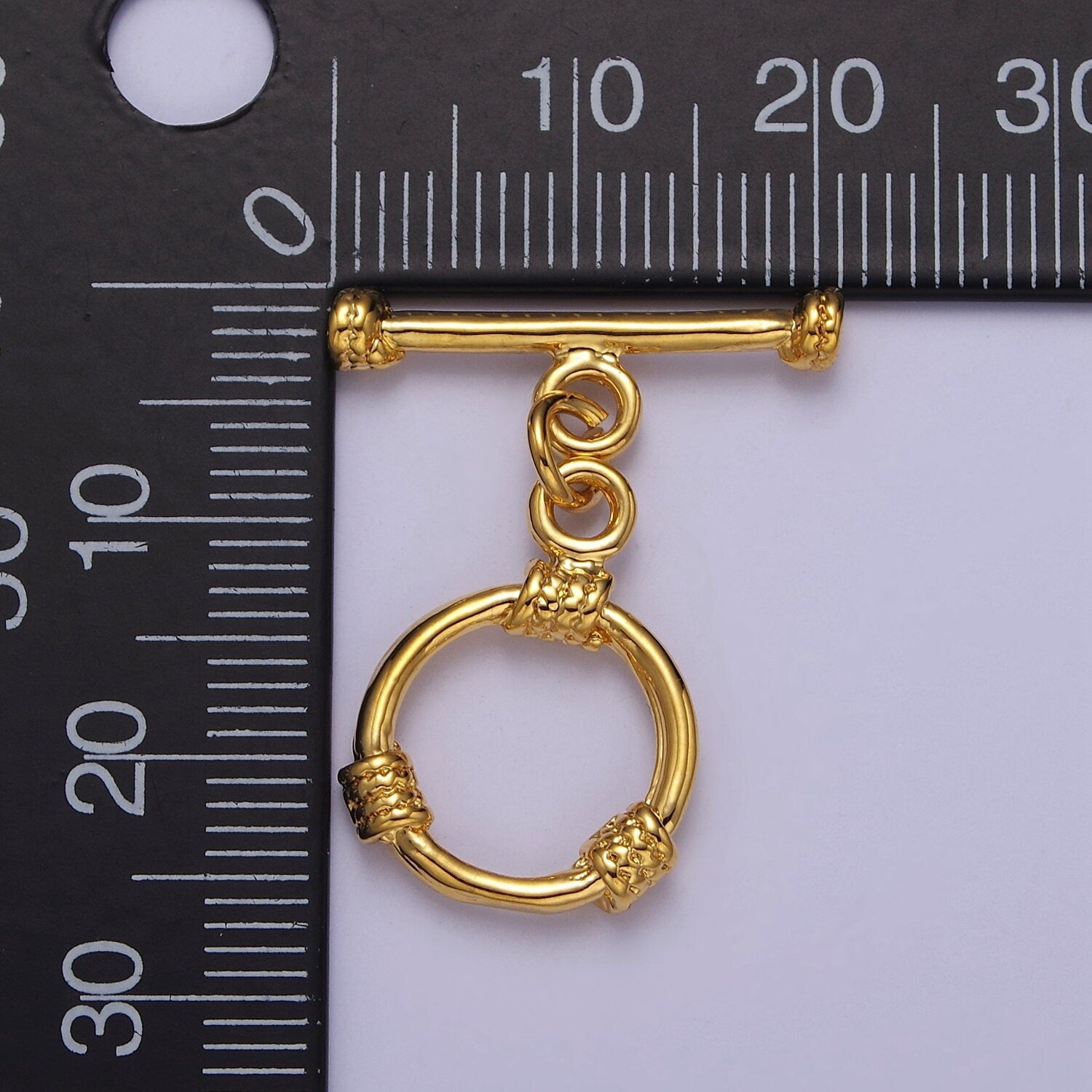 24k Gold Filled Round Toggle Clasp, Jewelry Clasp OT Clasp Findings L-693