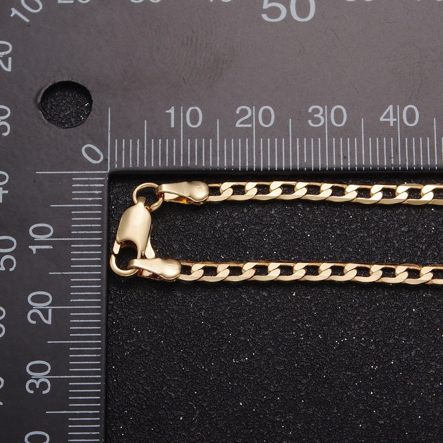 Dainty Flat Curb Chain 18k Gold Filled Chain, Thin Choker Layer Necklace 3.4mm, Chain WA-906 WA-907 WA-908