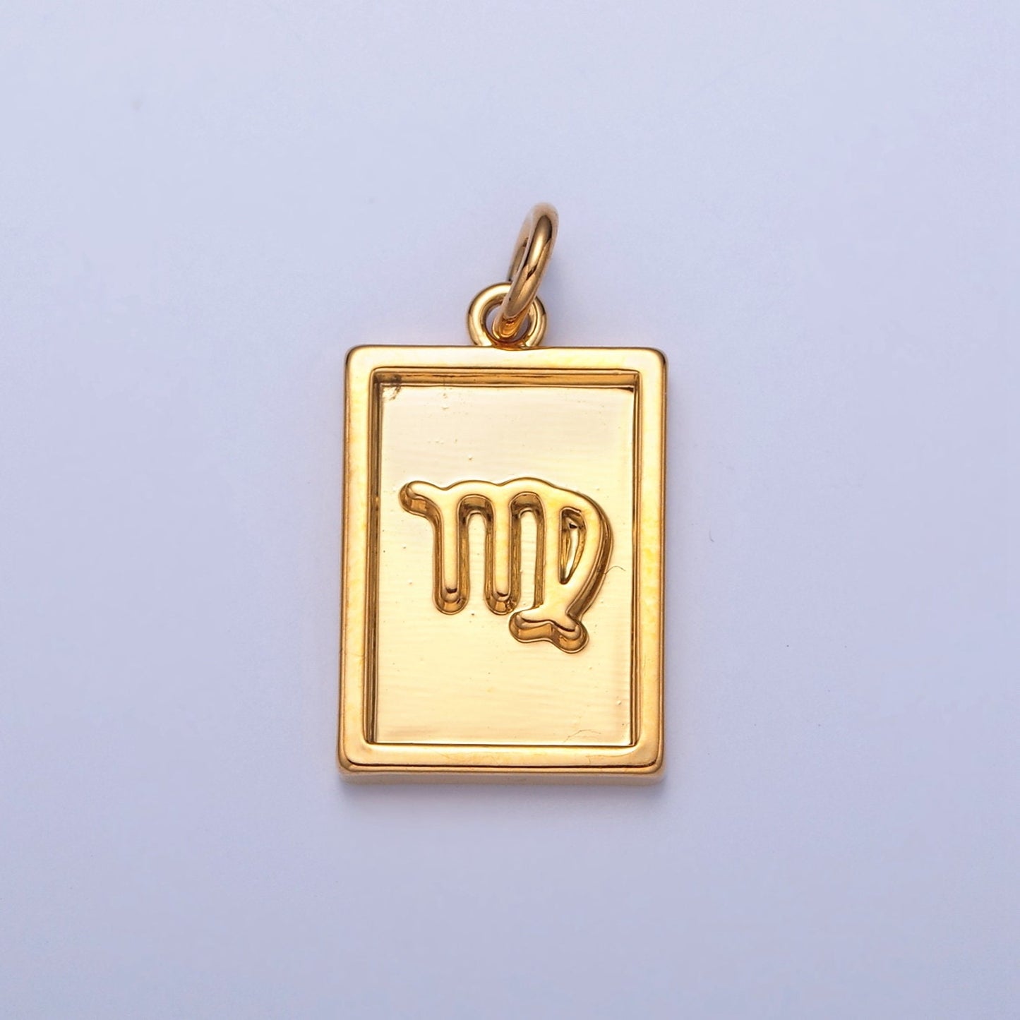 Small Rectangular Zodiac Charms 24k Gold-Filled Astrological Zodiac Signs, Zodiac Symbols, Birthday, Add on Horoscope Charm A1427-A1432