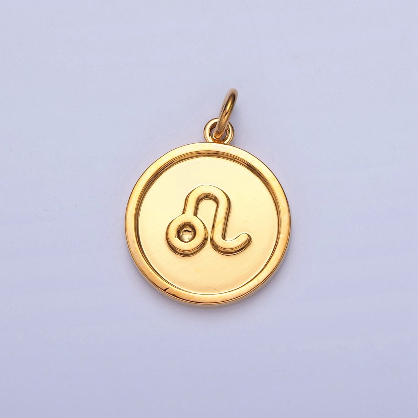 Small Round Circle Zodiac Charms 24k Gold-Filled Astrological Zodiac Signs, Zodiac Symbols, Birthday, Add on Horoscope Charm A1439-A1444