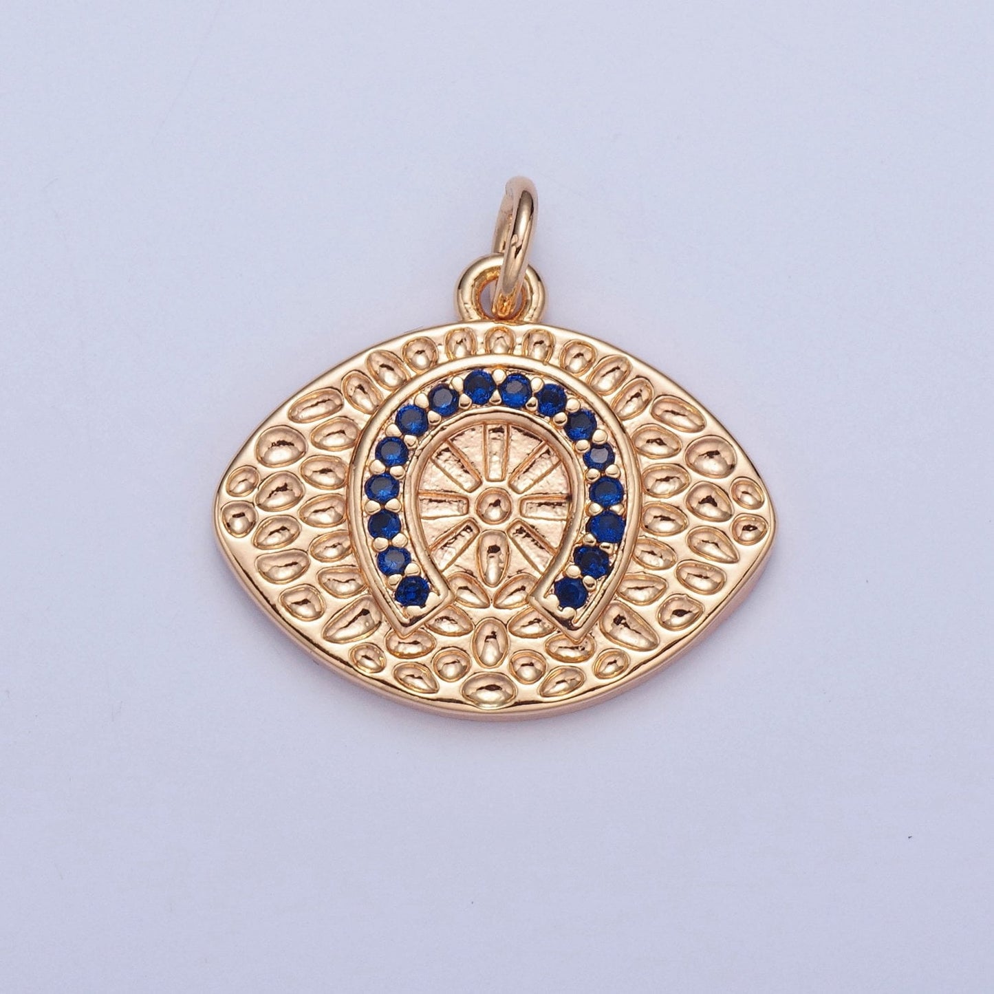 Small Mini Oval Horseshoe Pendant/Charm 16K Gold Filled Pendant | W-312