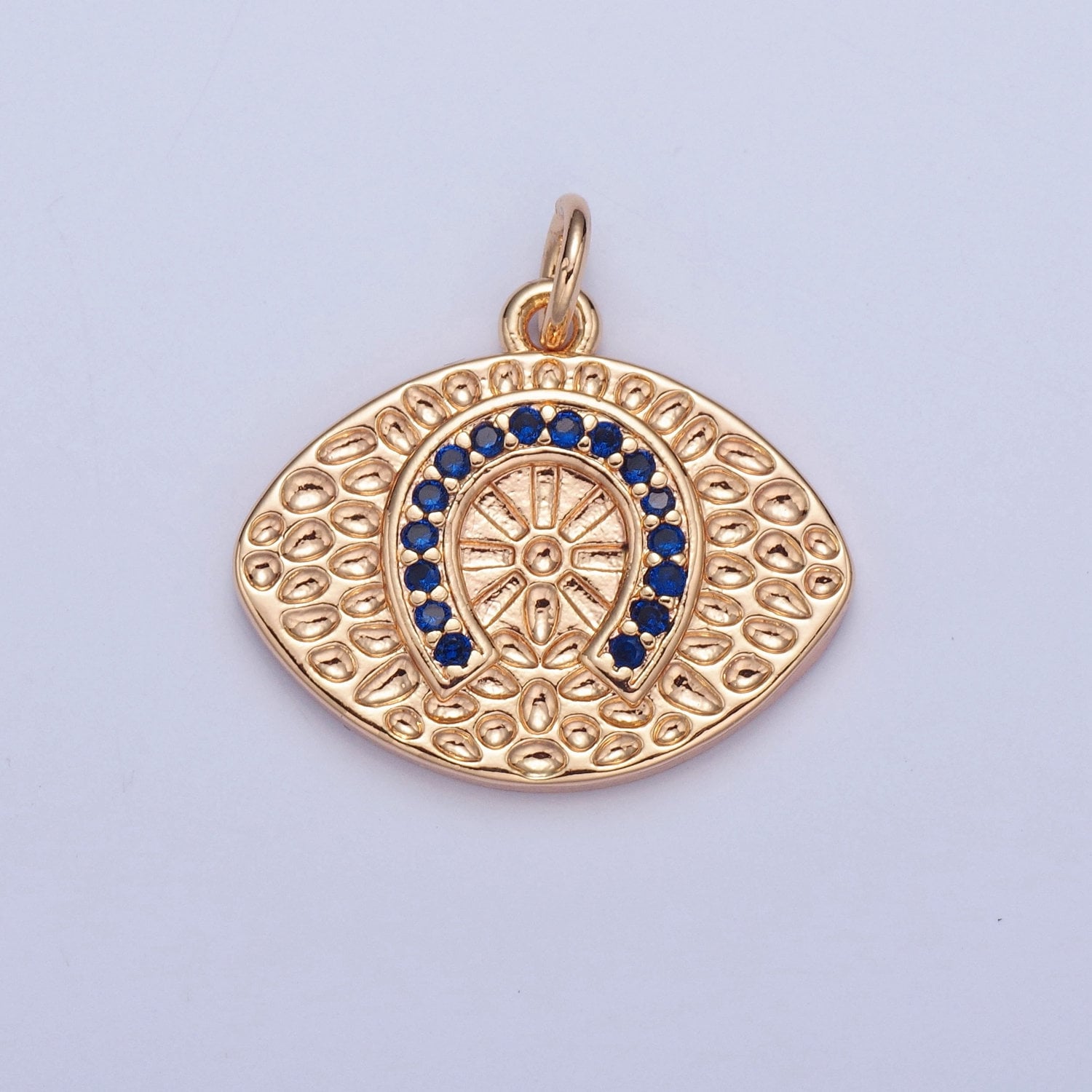 Small Mini Oval Horseshoe Pendant/Charm 16K Gold Filled Pendant | W-312