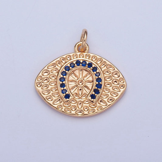 Small Mini Oval Horseshoe Pendant/Charm 16K Gold Filled Pendant | W-312