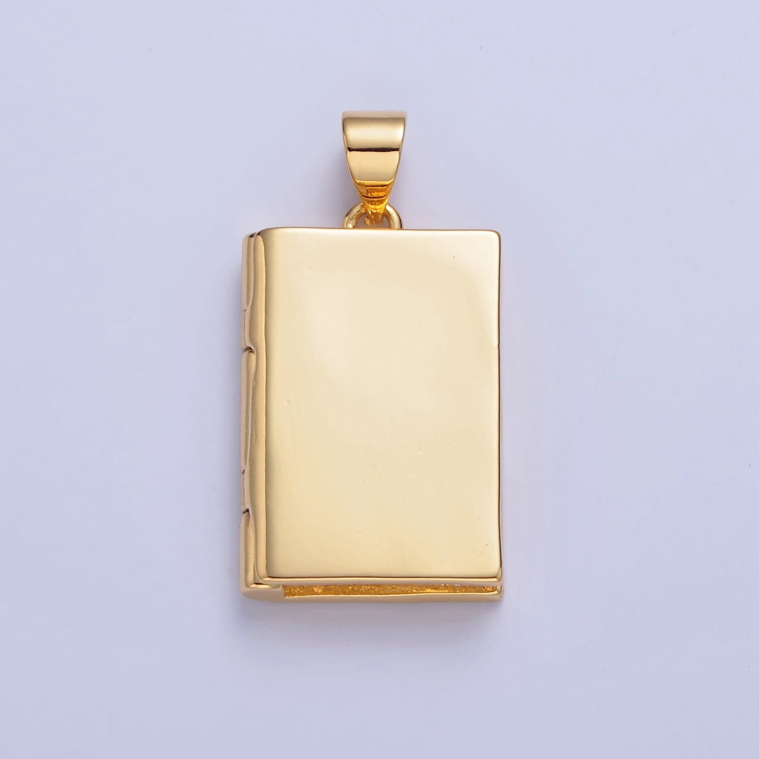 24K Gold Filled Openable Diary Book Pendant, Gold Rectanglular Diary Pendant, Gold Square Medallion for DIY Jewelry | I-313