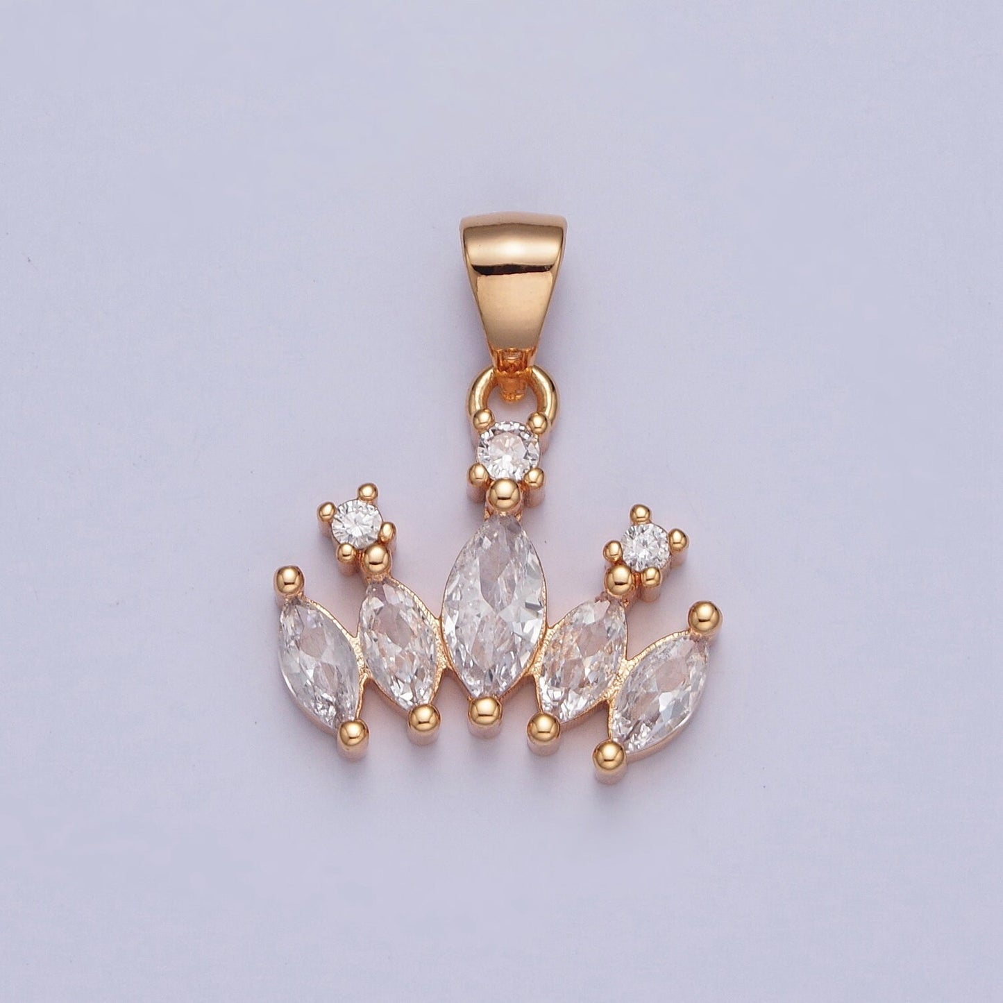 18K Gold Plated The Ankh Micro Pave CZ Stone for Religious Minimalist Layering Pendant | X-360