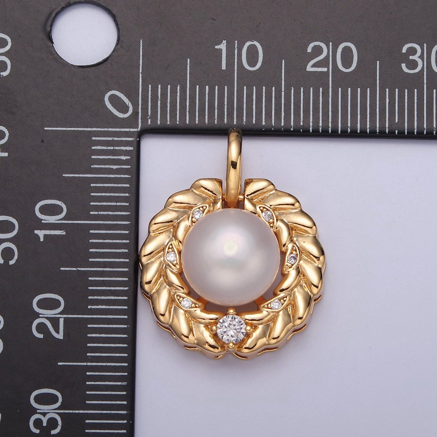 Dainty Pearl Charm Genuine Shell Pearl Pendant Vintage Bridal Wedding Jewelry, Pearl Component For DIY Jewelry Making I-045