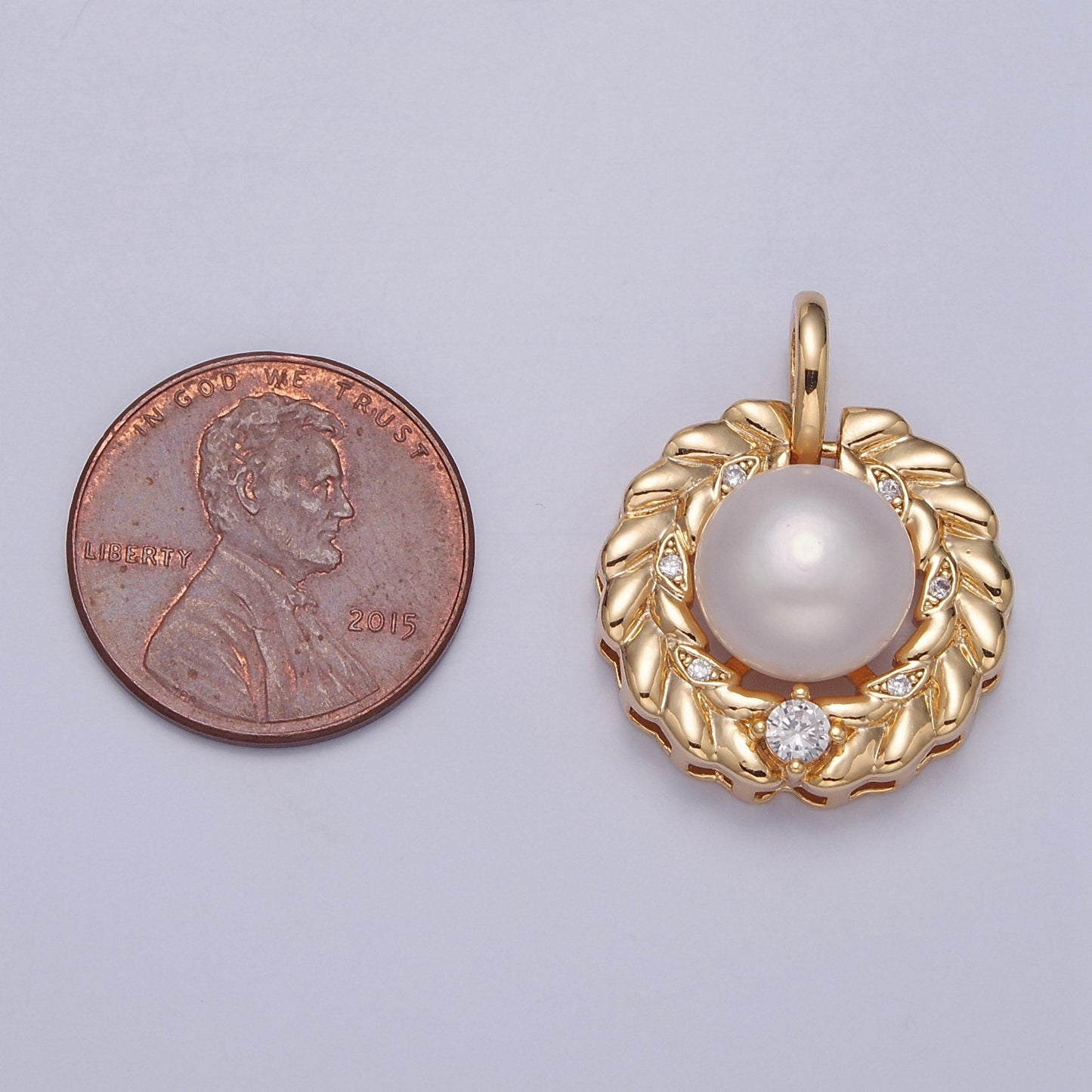 Dainty Pearl Charm Genuine Shell Pearl Pendant Vintage Bridal Wedding Jewelry, Pearl Component For DIY Jewelry Making I-045