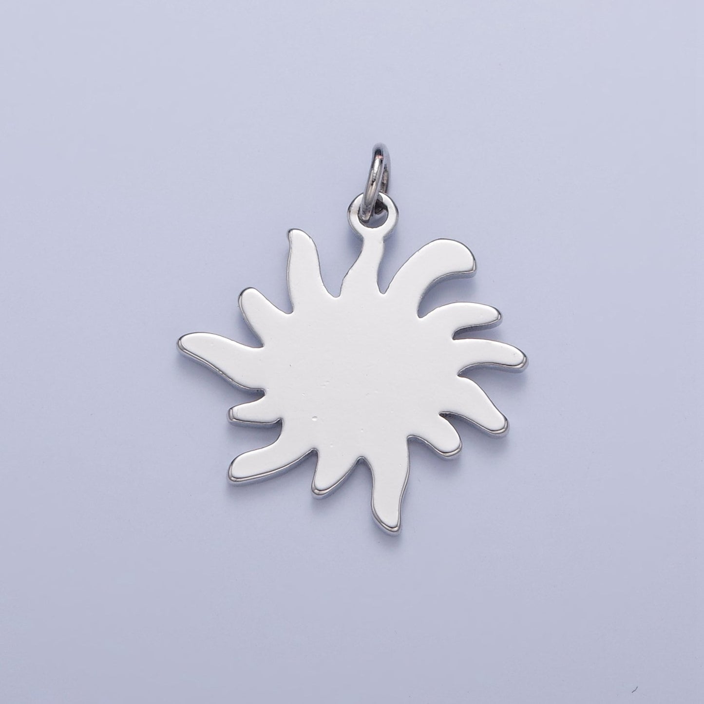 Gold Filled Minimalist Celestial Sun Charm, 21mmx18mm Spiraling Shining Star For DIY Jewelry Making, W-256