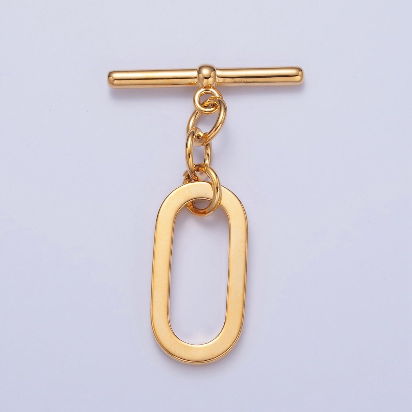 Gold Filled Long Oval Toggle Clasps, Minimalist Gold & Silver Toggle Clasps For DIY Jewelry Making, L-747