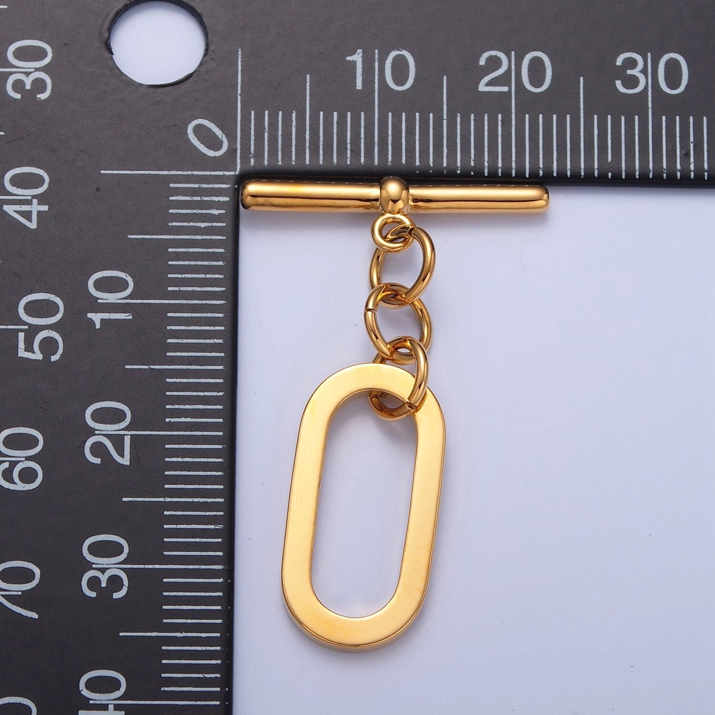 Gold Filled Long Oval Toggle Clasps, Minimalist Gold & Silver Toggle Clasps For DIY Jewelry Making, L-747