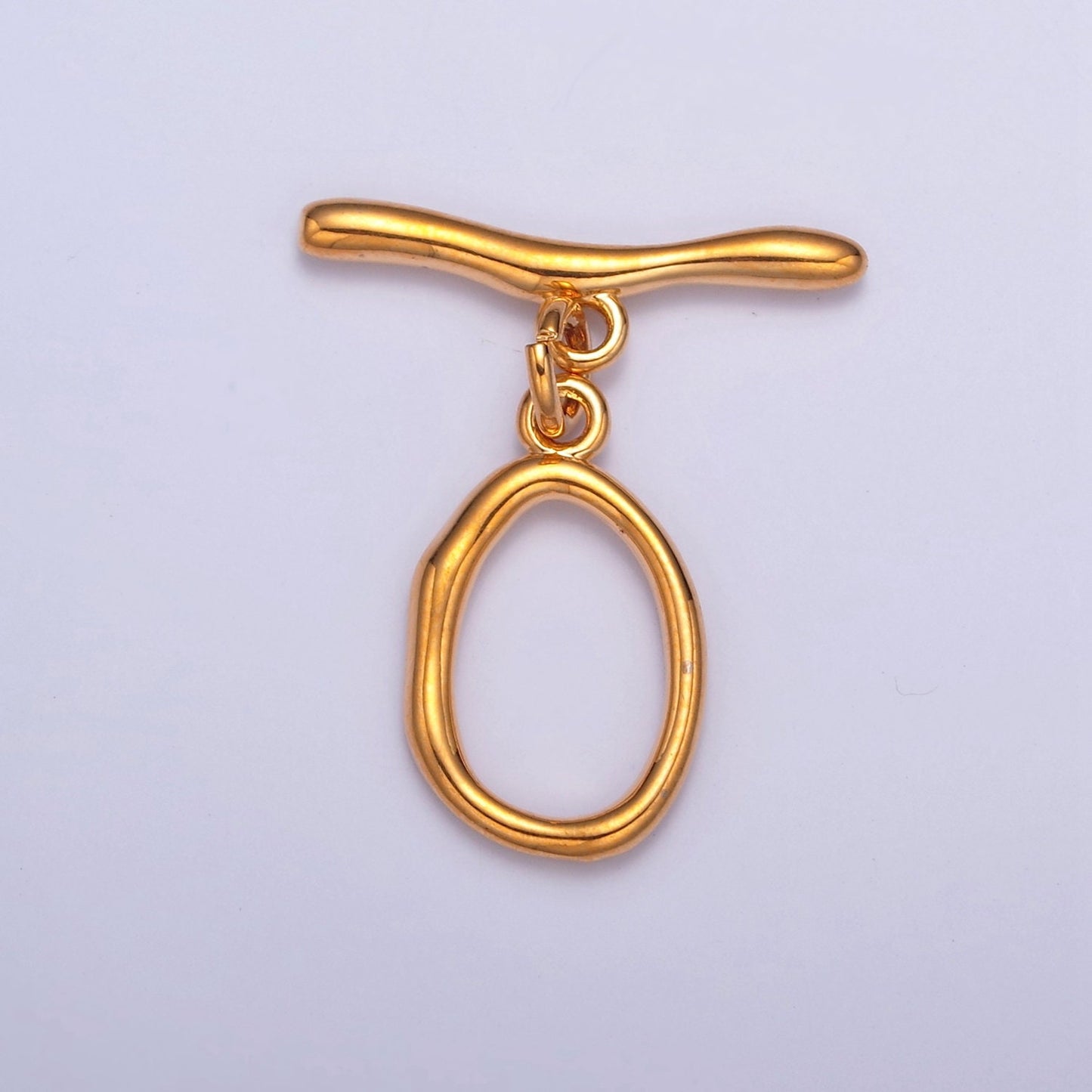 24K/14K Gold, White-Gold Filled Round Oval Toggle Clasps, Minimalist Gold & Silver Toggle Clasps For DIY Jewelry Making, L-756, L-757, L-758