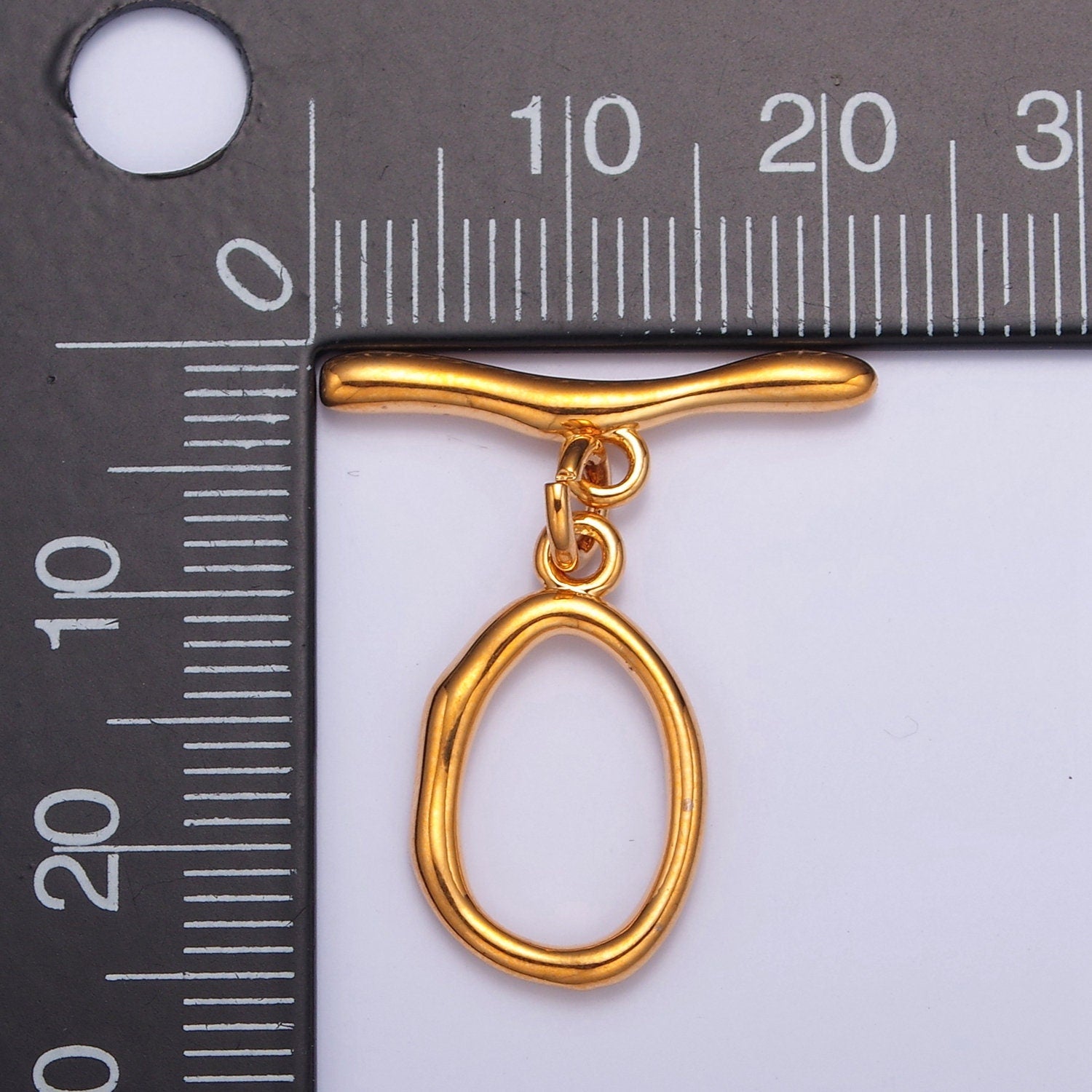 24K/14K Gold, White-Gold Filled Round Oval Toggle Clasps, Minimalist Gold & Silver Toggle Clasps For DIY Jewelry Making, L-756, L-757, L-758