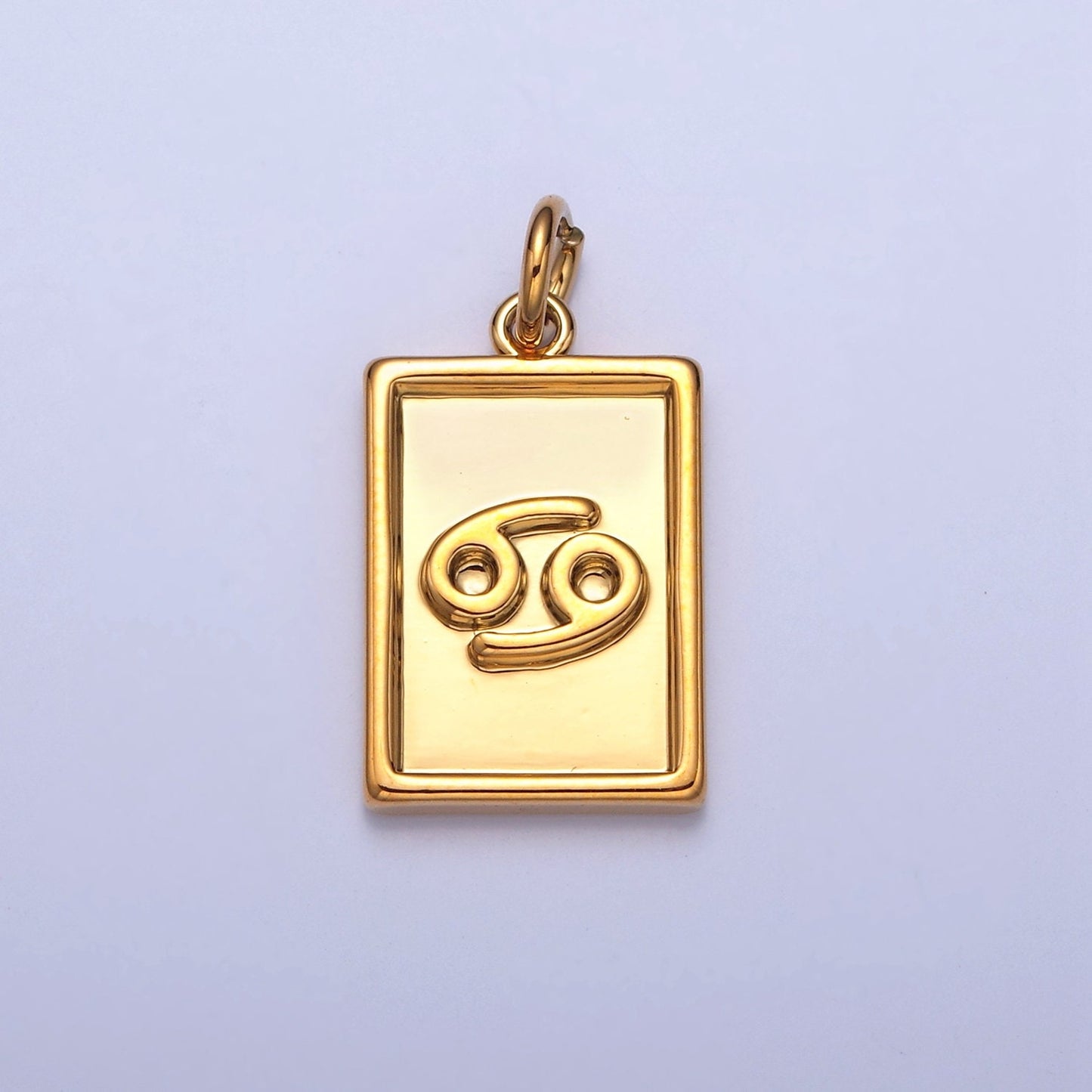 Small Rectangular Zodiac Charms 24k Gold-Filled Astrological Zodiac Signs, Zodiac Symbols, Birthday, Add on Horoscope Charm A1427-A1432