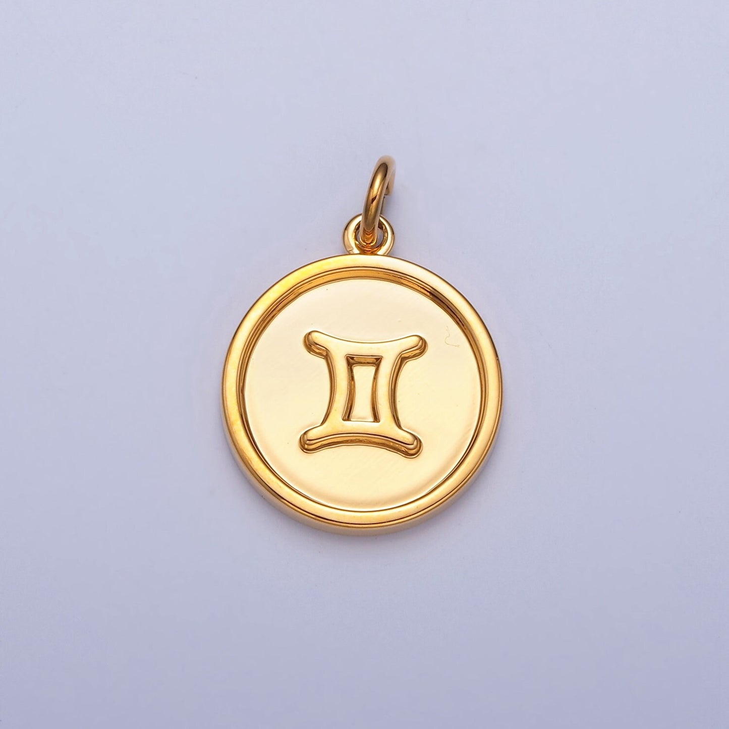 Small Round Circle Zodiac Charms 24k Gold-Filled Astrological Zodiac Signs, Zodiac Symbols, Birthday, Add on Horoscope Charm A1439-A1444