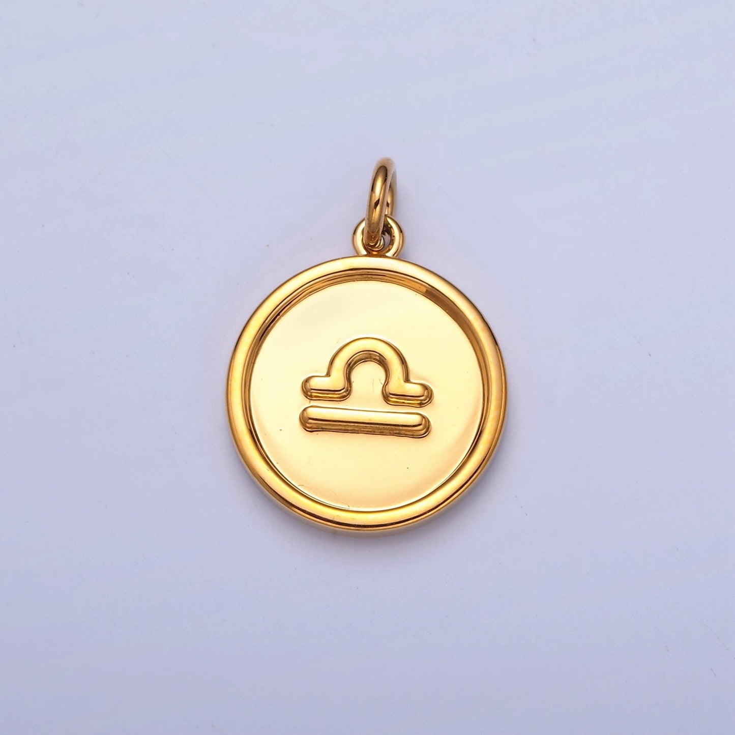 Small Round Circle Zodiac Charms 24k Gold-Filled Astrological Zodiac Signs, Zodiac Symbols, Birthday, Add on Horoscope Charm A1439-A1444