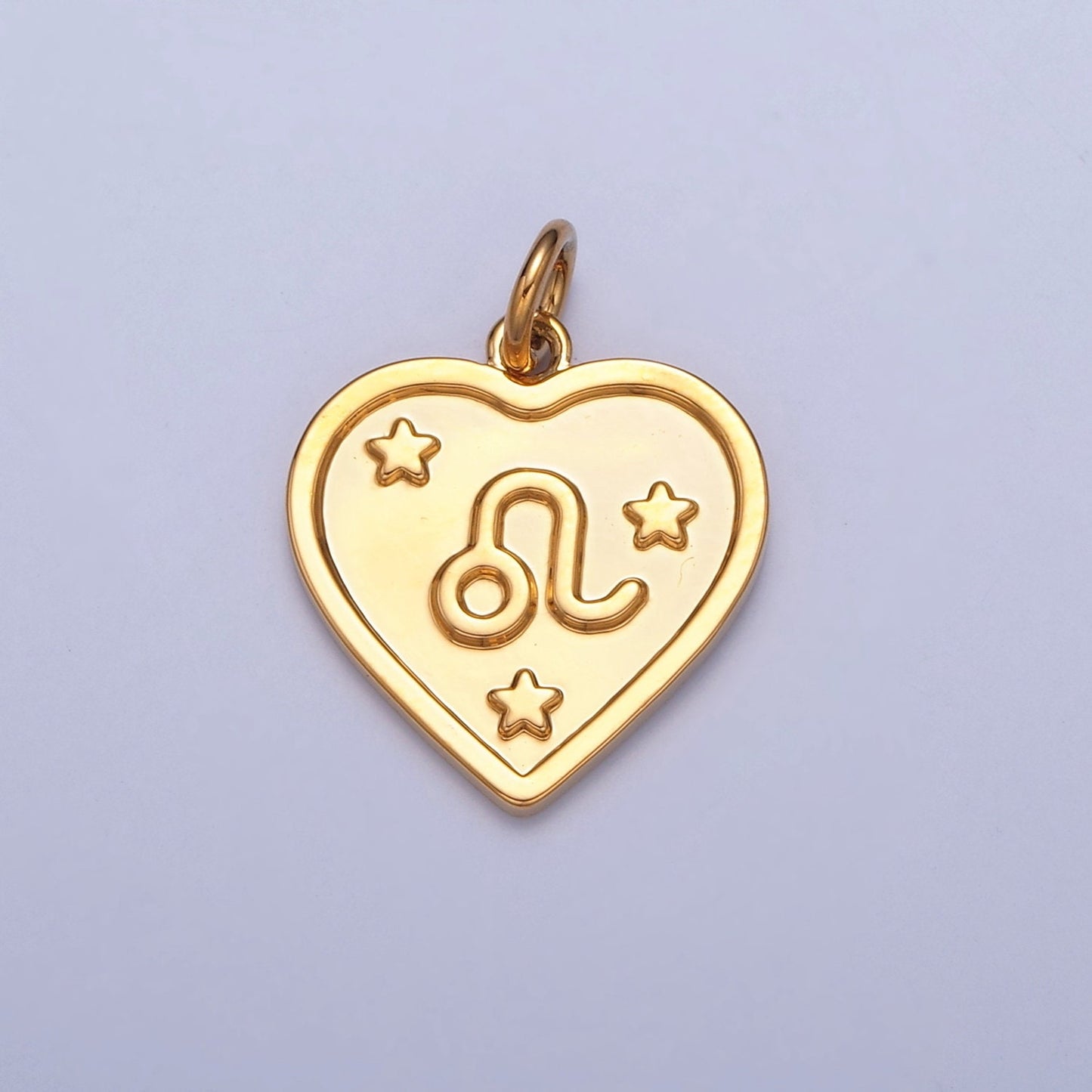 Small Heart-Shaped Zodiac Charms 24k Gold-Filled Astrological Zodiac Signs, Zodiac Symbols, Birthday, Add on Horoscope Charm A1451-A1456
