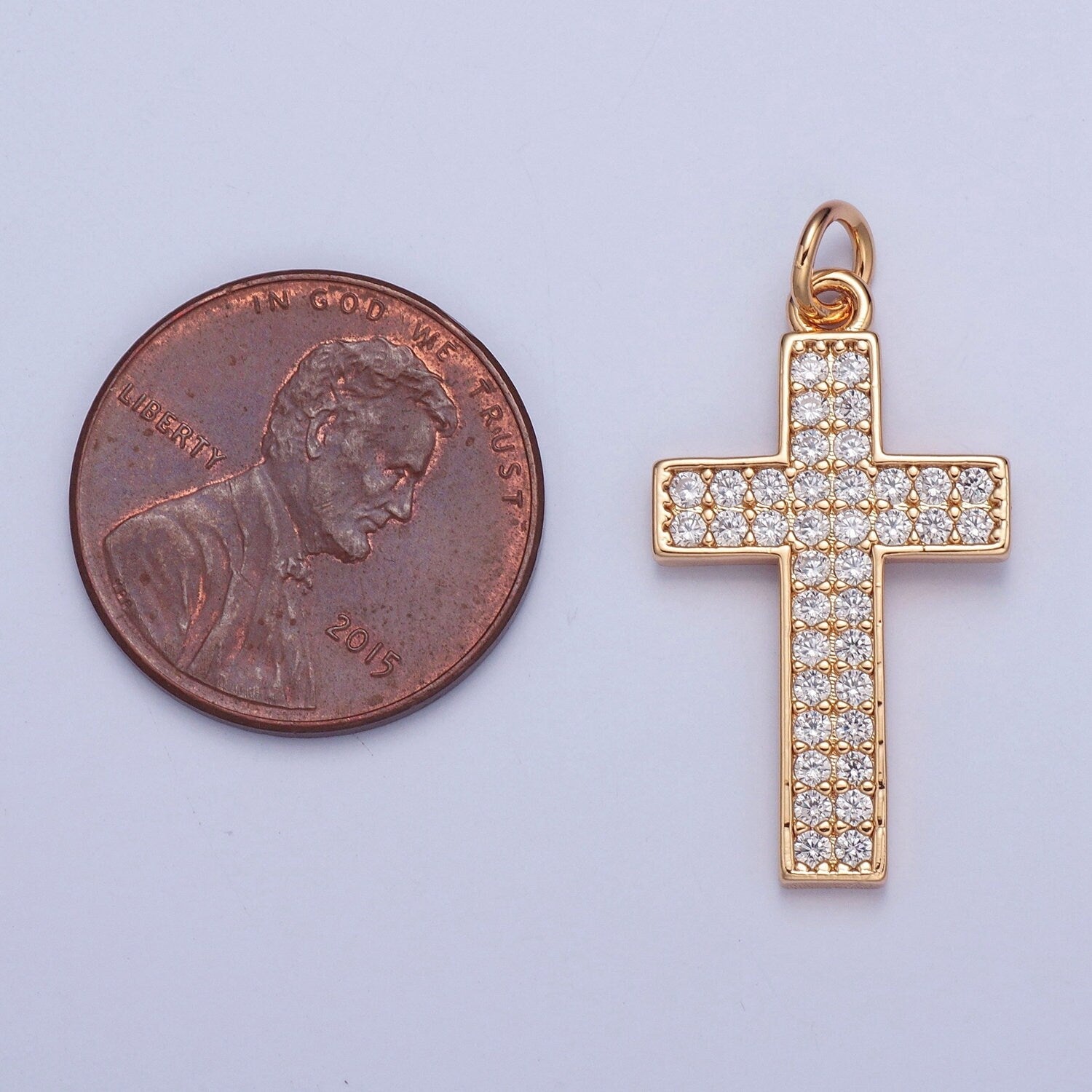 Cross Charm 16K Gold Filled Religious Pendant | X-018