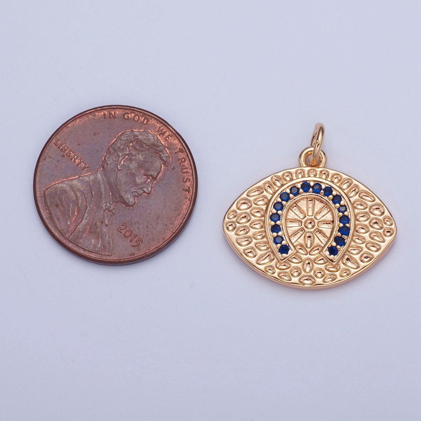 Small Mini Oval Horseshoe Pendant/Charm 16K Gold Filled Pendant | W-312