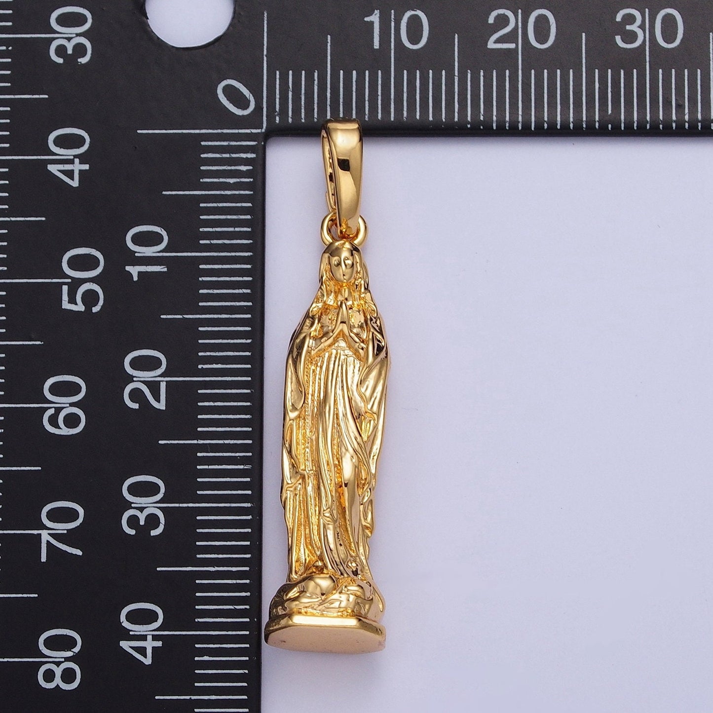 24K Gold Filled Virgin Mary Trophy Pendant Our Lady Guadalupe For Jewelry Necklace Making | X-441