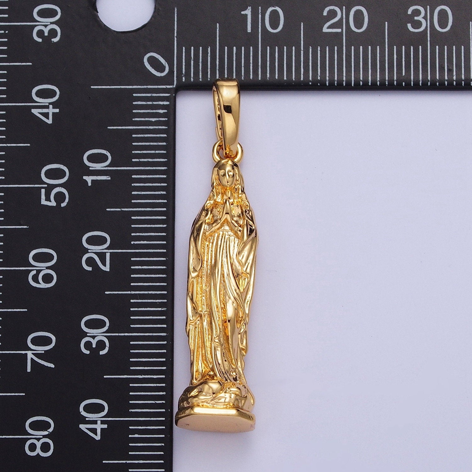 24K Gold Filled Virgin Mary Trophy Pendant Our Lady Guadalupe For Jewelry Necklace Making | X-441