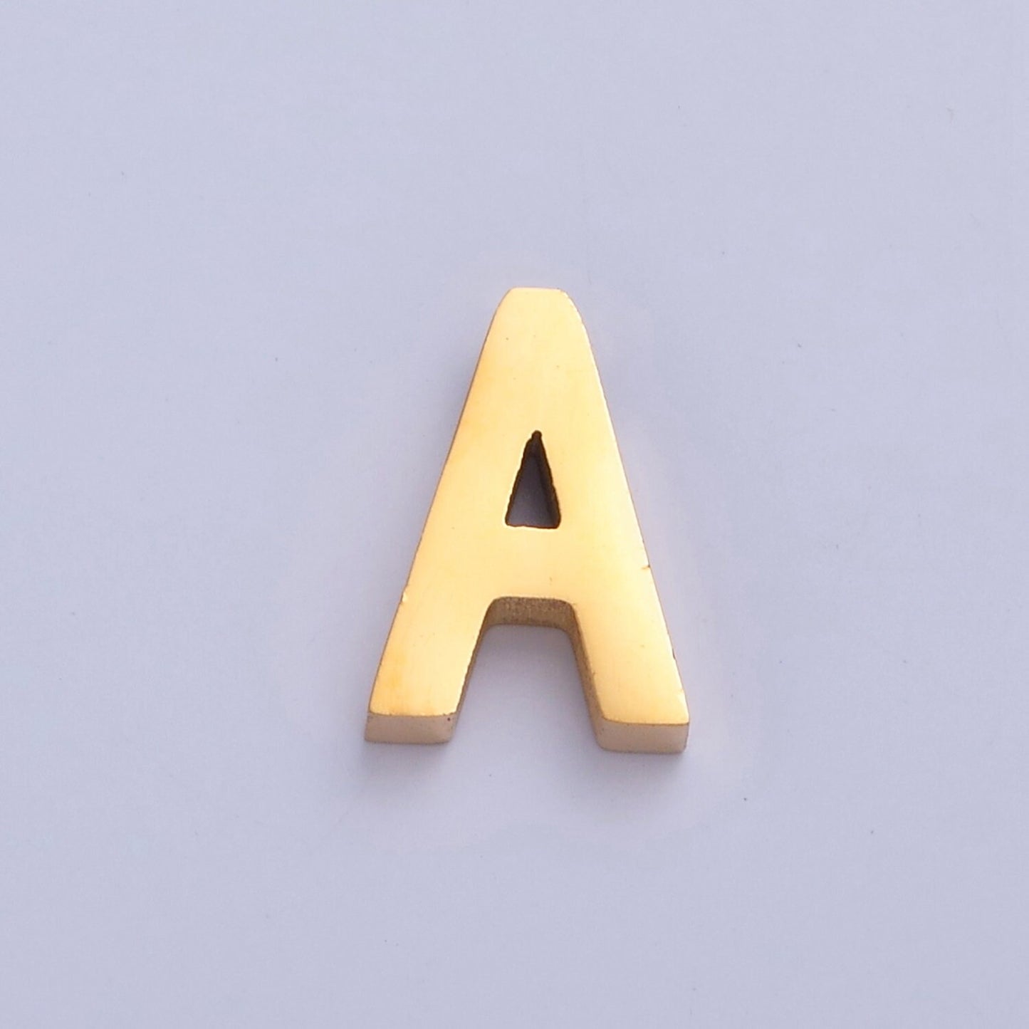 24K Gold Filled Stainless Steel Minimalist Initial Letters Pendant Wholesale Jewelry Supply Personalized Alphabet Charm | A1669-A1681