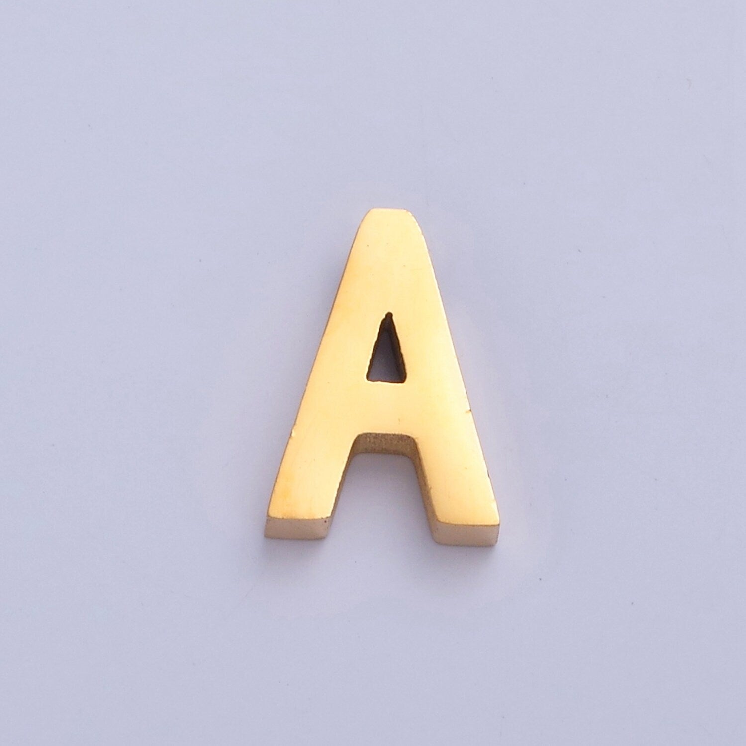 24K Gold Filled Stainless Steel Minimalist Initial Letters Pendant Wholesale Jewelry Supply Personalized Alphabet Charm | A1669-A1681