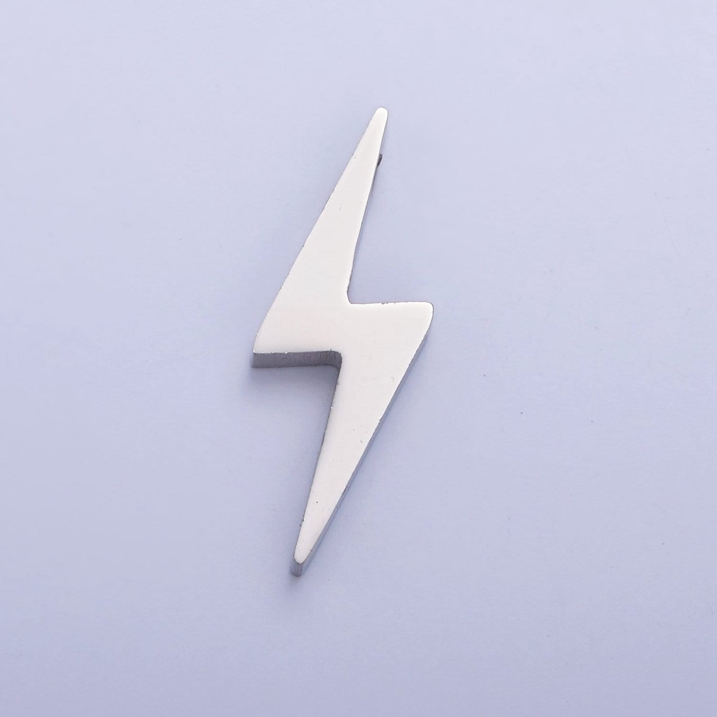 Stainless Steel Thunder Lightning Bolt Charm, Gold Silver Hole Spacer Bead, for DIY Jewelry European Charms Beaded Bracelet | W-837, W-838