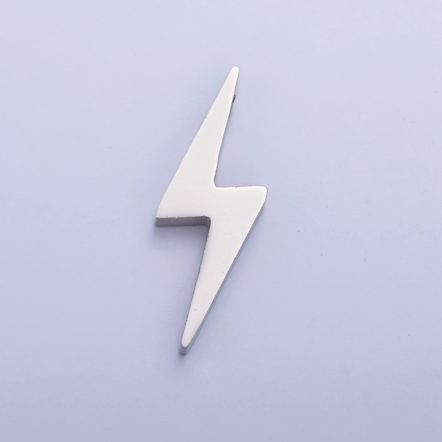 Stainless Steel Thunder Lightning Bolt Charm, Gold Silver Hole Spacer Bead, for DIY Jewelry European Charms Beaded Bracelet | W-837, W-838