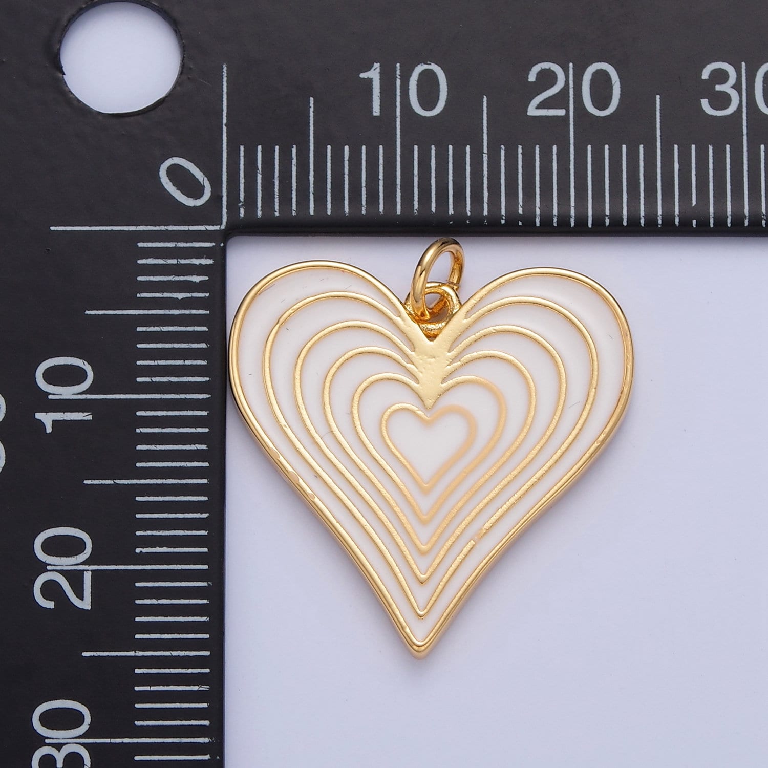 24K Gold FIlled Dainty Growing Heart Charm, Sunburst Heart Growing in Size Pendant, Women Sunburst Heart Pendant Jewelry | W-287