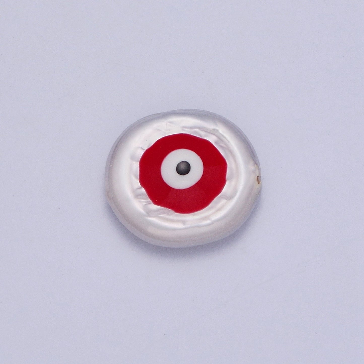 Multicolor Evil Eye Natural Freshwater Pearl Spacer Beads, Evil Eye Baroque-Shaped Gold Filled Spacer Beads | W920-W923