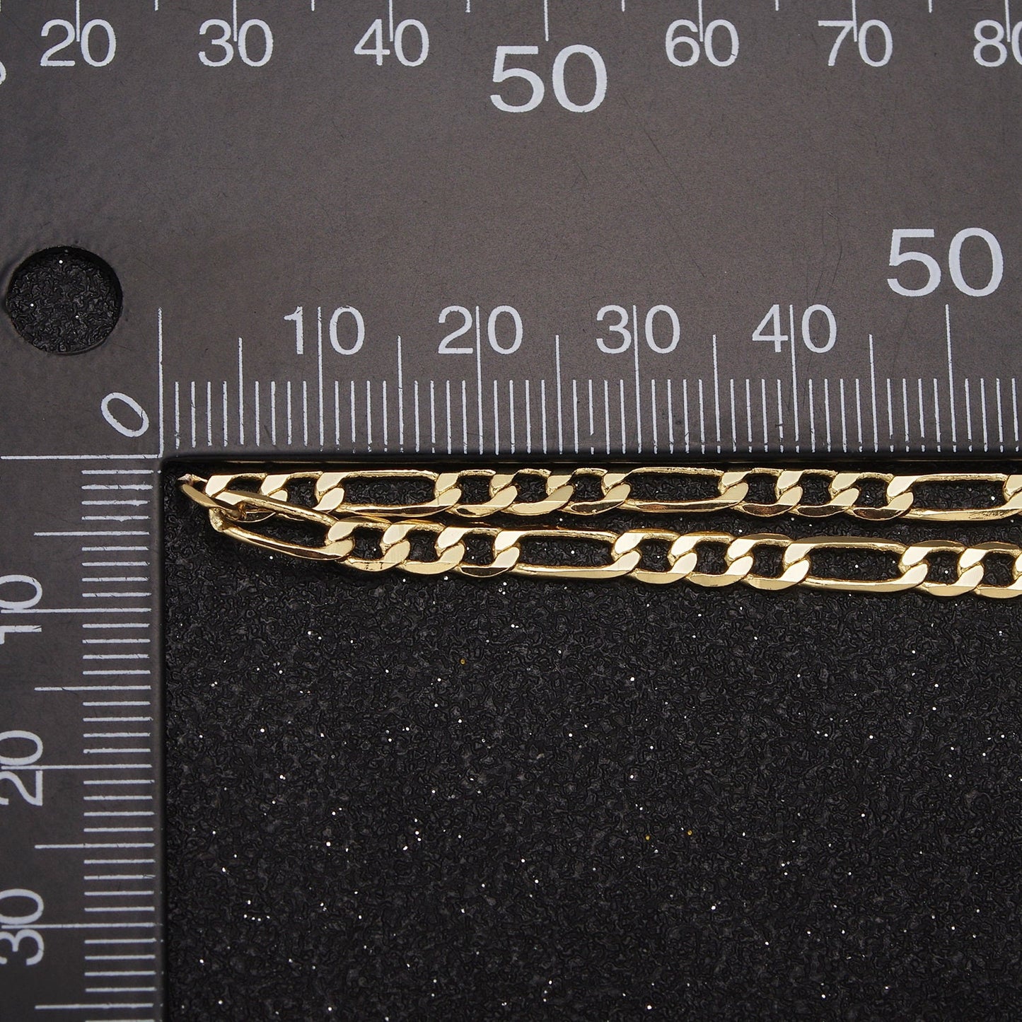 Unfinished Silver Plated 3.0mm Flat Figaro Chain by Yard, Wholesale Bulk Figaro Chain | ROLL-763