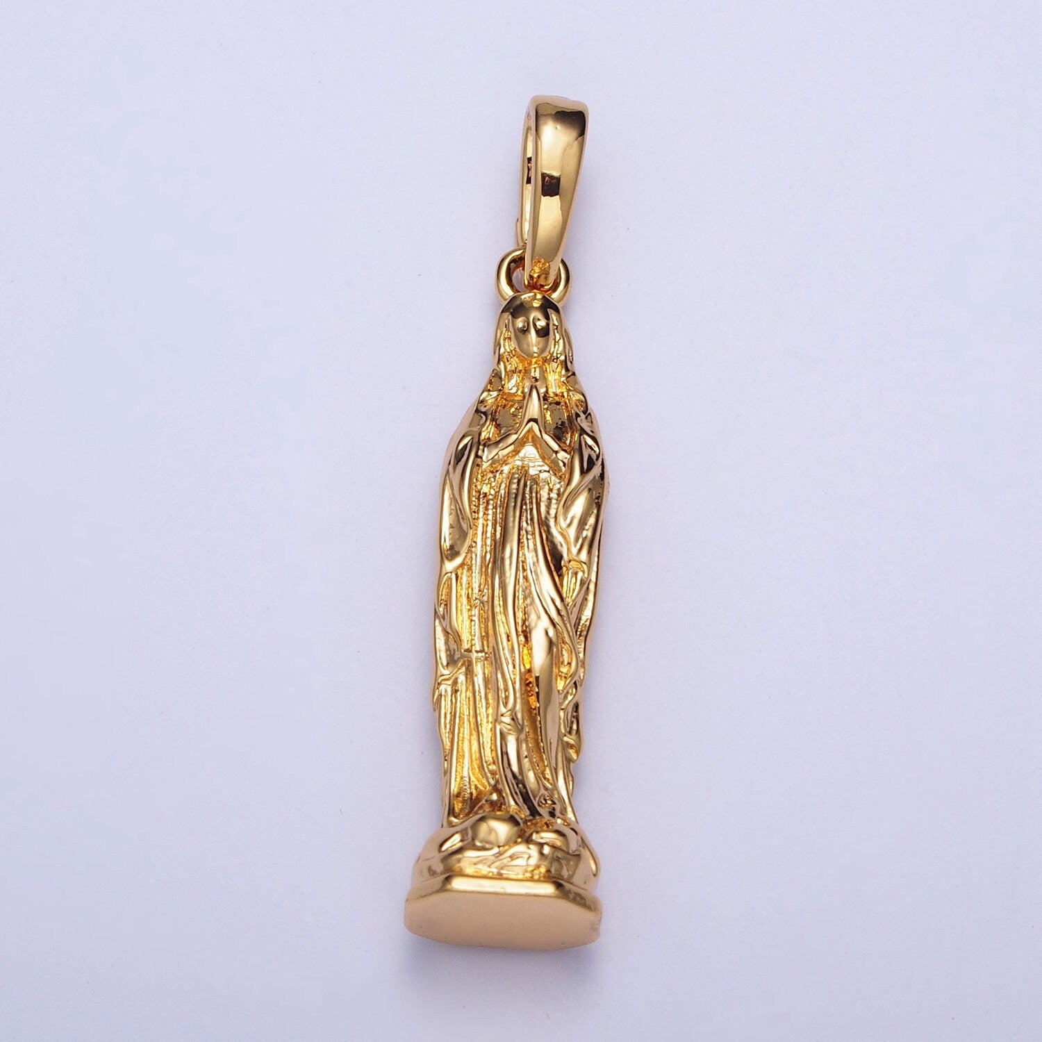 24K Gold Filled Virgin Mary Trophy Pendant Our Lady Guadalupe For Jewelry Necklace Making | X-441