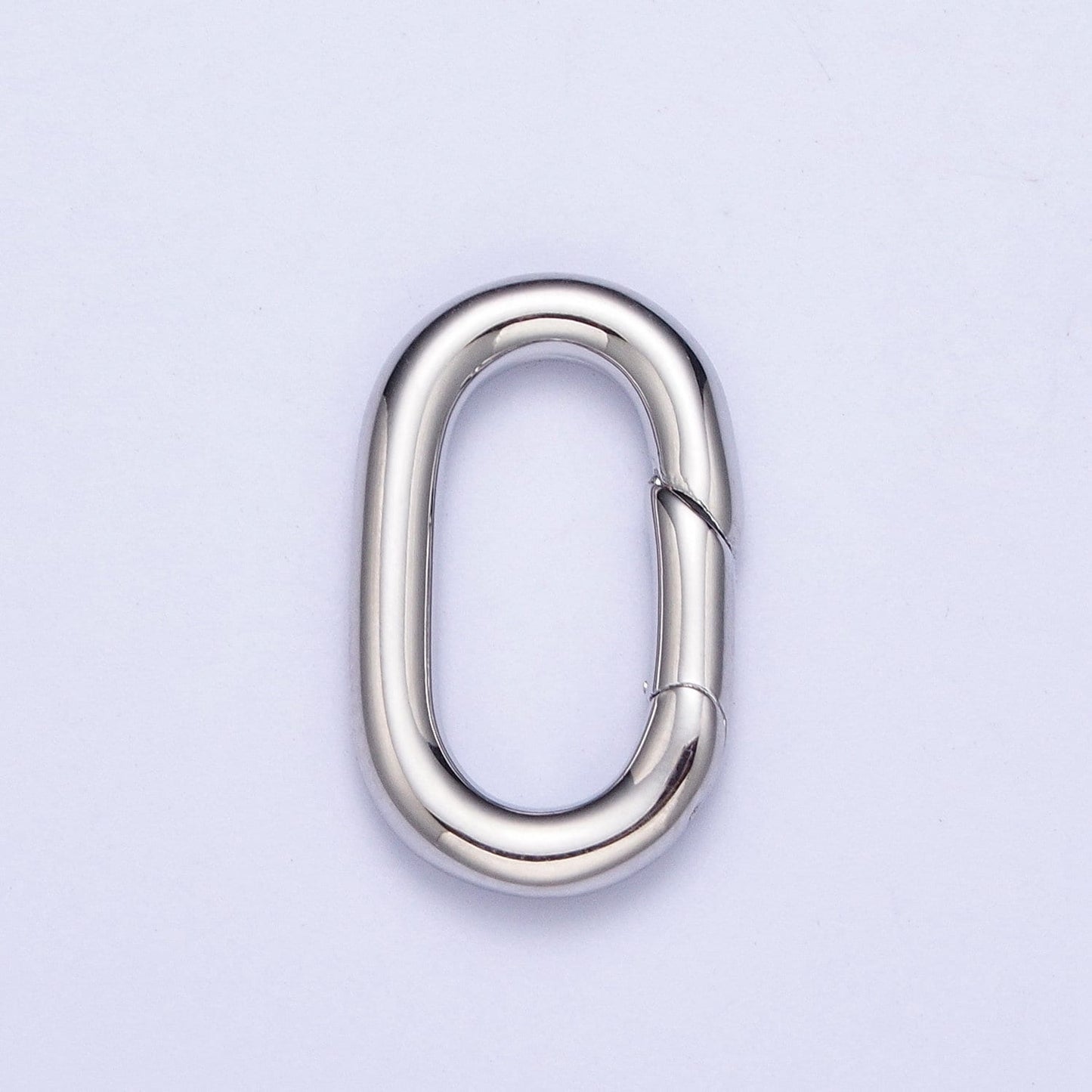Oval Spring Clasp, Gold Silver Spring Carabiner Clasp, Dainty Minimalist Clasp for Jewelry Making | L-818, L-819