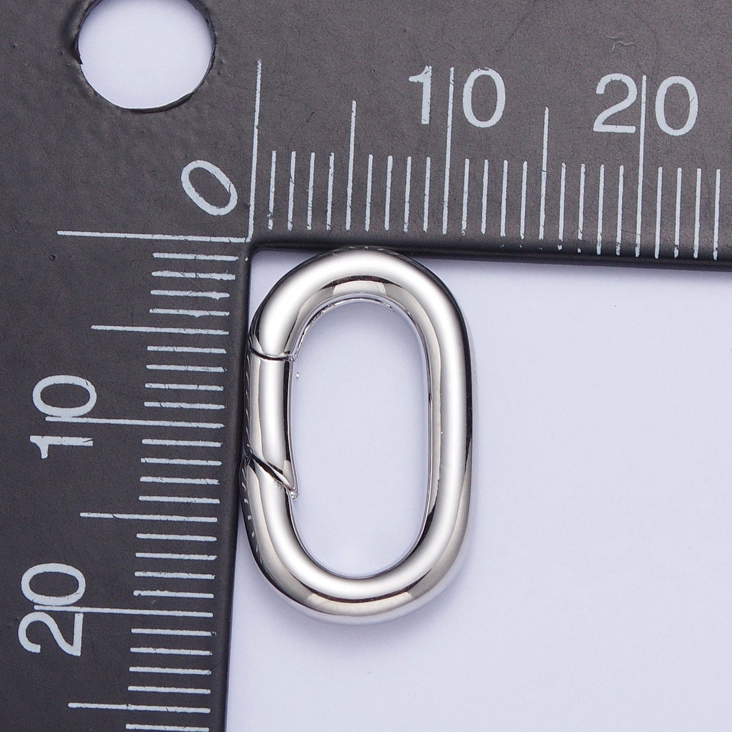 Oval Spring Clasp, Gold Silver Spring Carabiner Clasp, Dainty Minimalist Clasp for Jewelry Making | L-818, L-819
