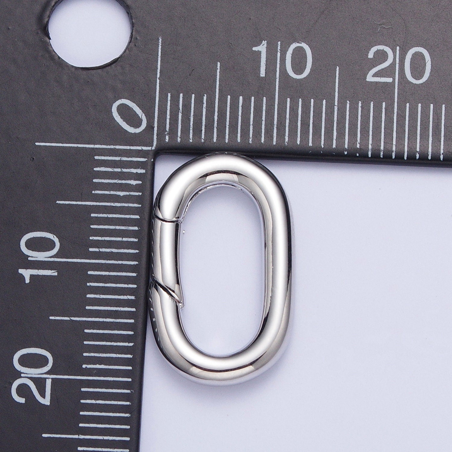 Oval Spring Clasp, Gold Silver Spring Carabiner Clasp, Dainty Minimalist Clasp for Jewelry Making | L-818, L-819
