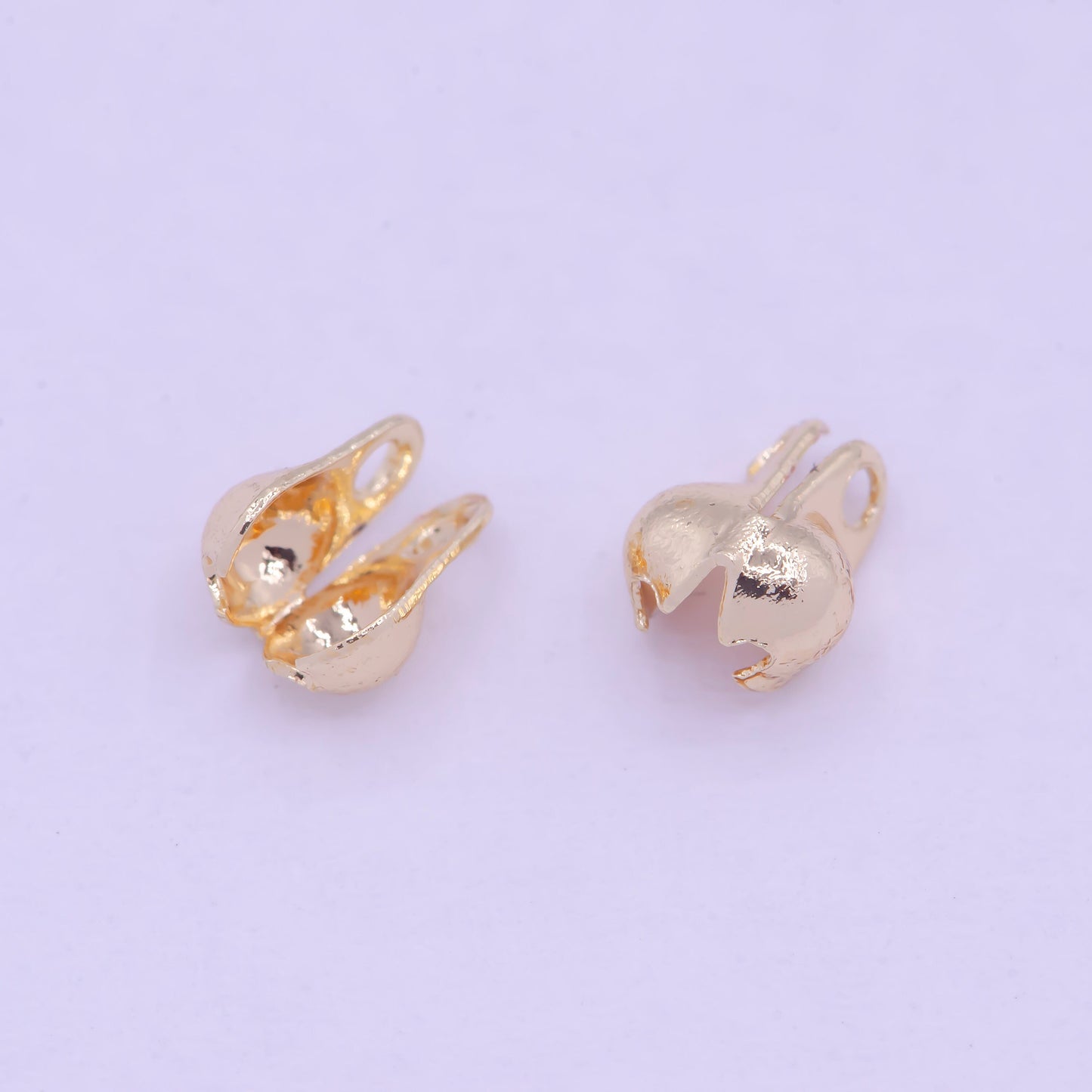 Gold Round Ball 2.4mm Bead Pinch Clasp for Jewelry Making Component | L-843