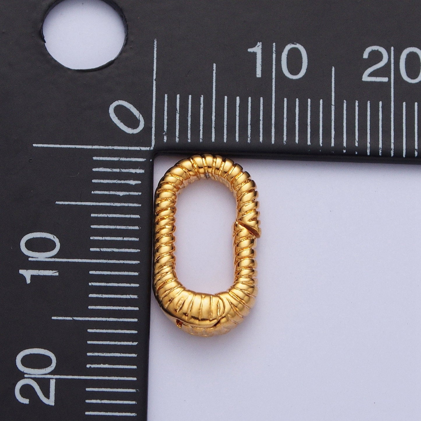 Dainty Oval Twisted Spring Clasp, Gold Silver Filled Gate Pull Clasp, Oval Spring Gate Clasp Jewelry Supply | L-868